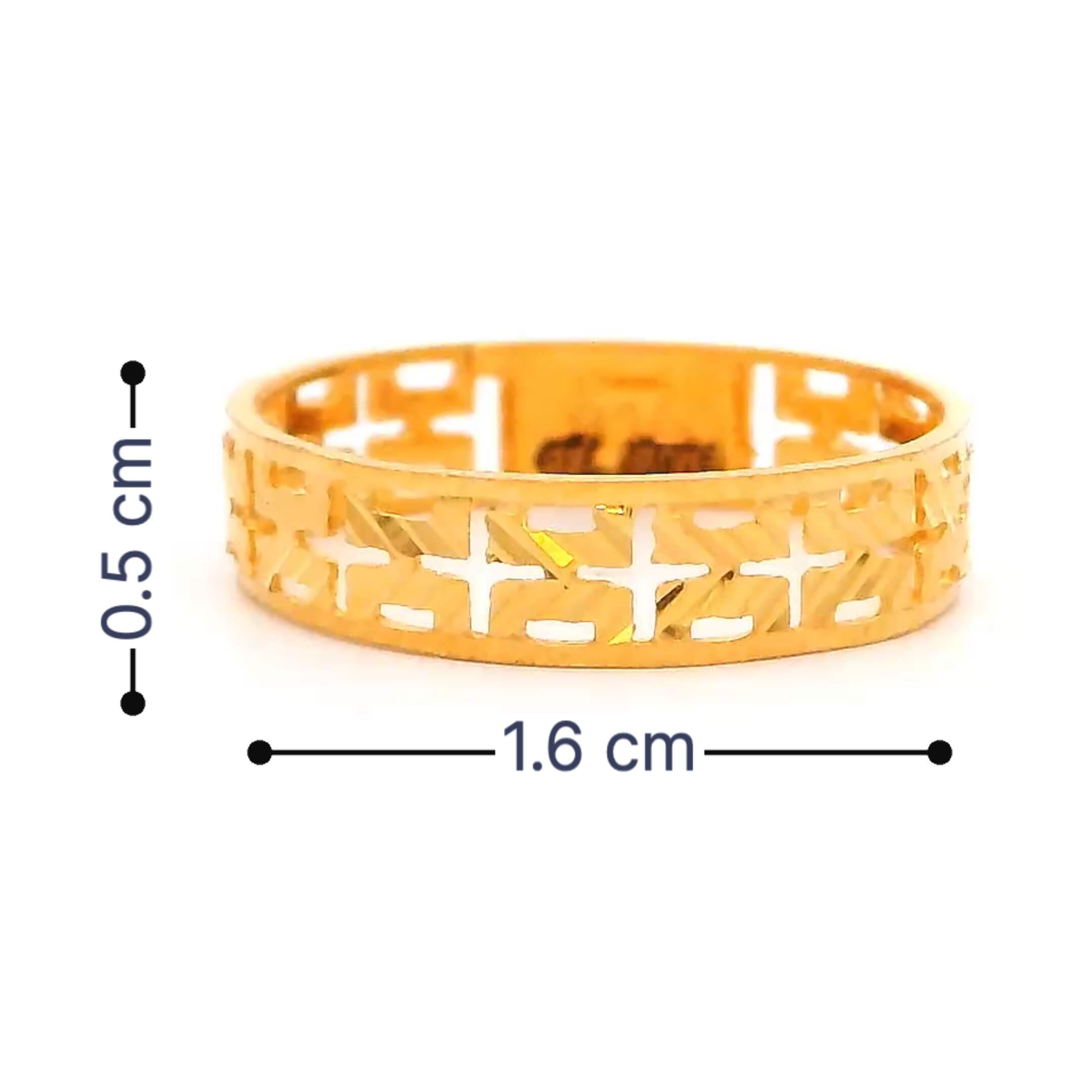 Geometric Glaze Gold Ring
