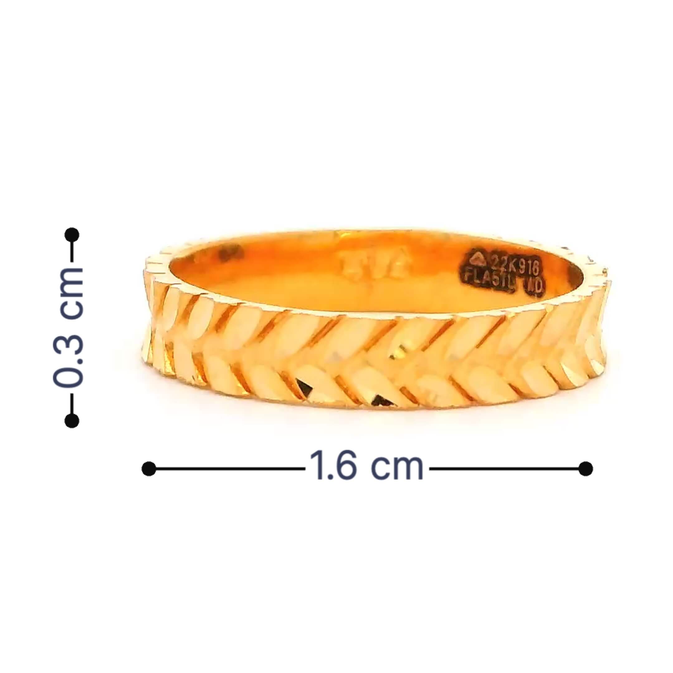 Genteel Waves Gold Ring