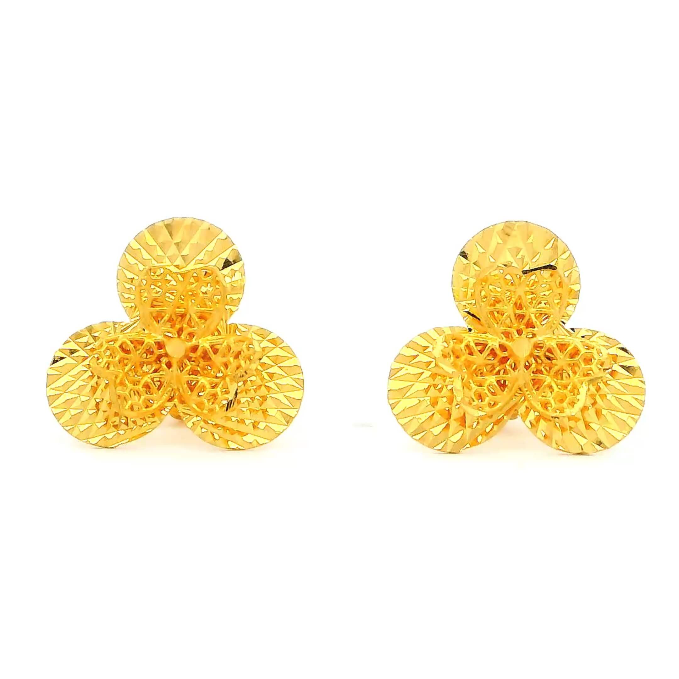 Mystic Clover Gold Studs