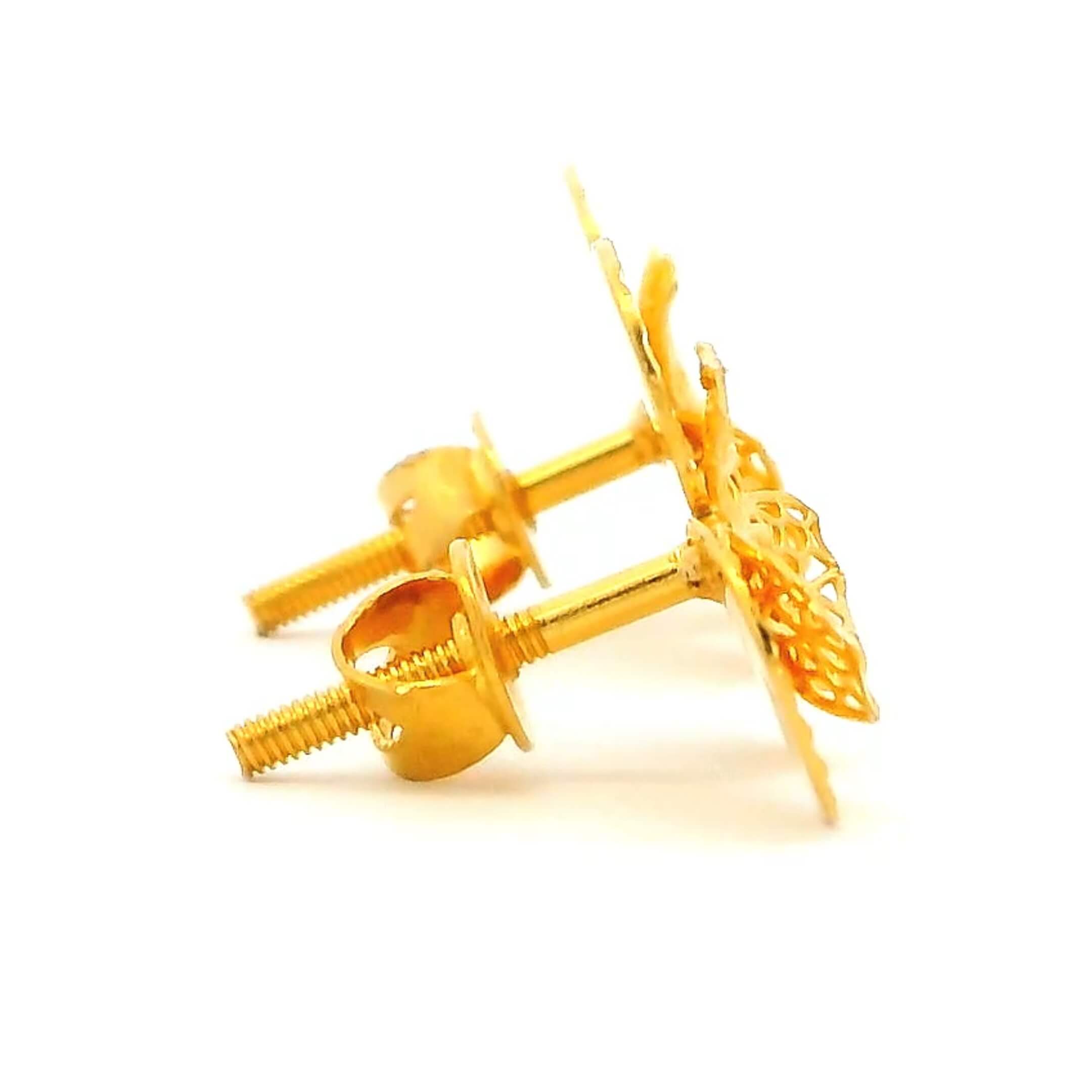 Mystic Clover Gold Studs