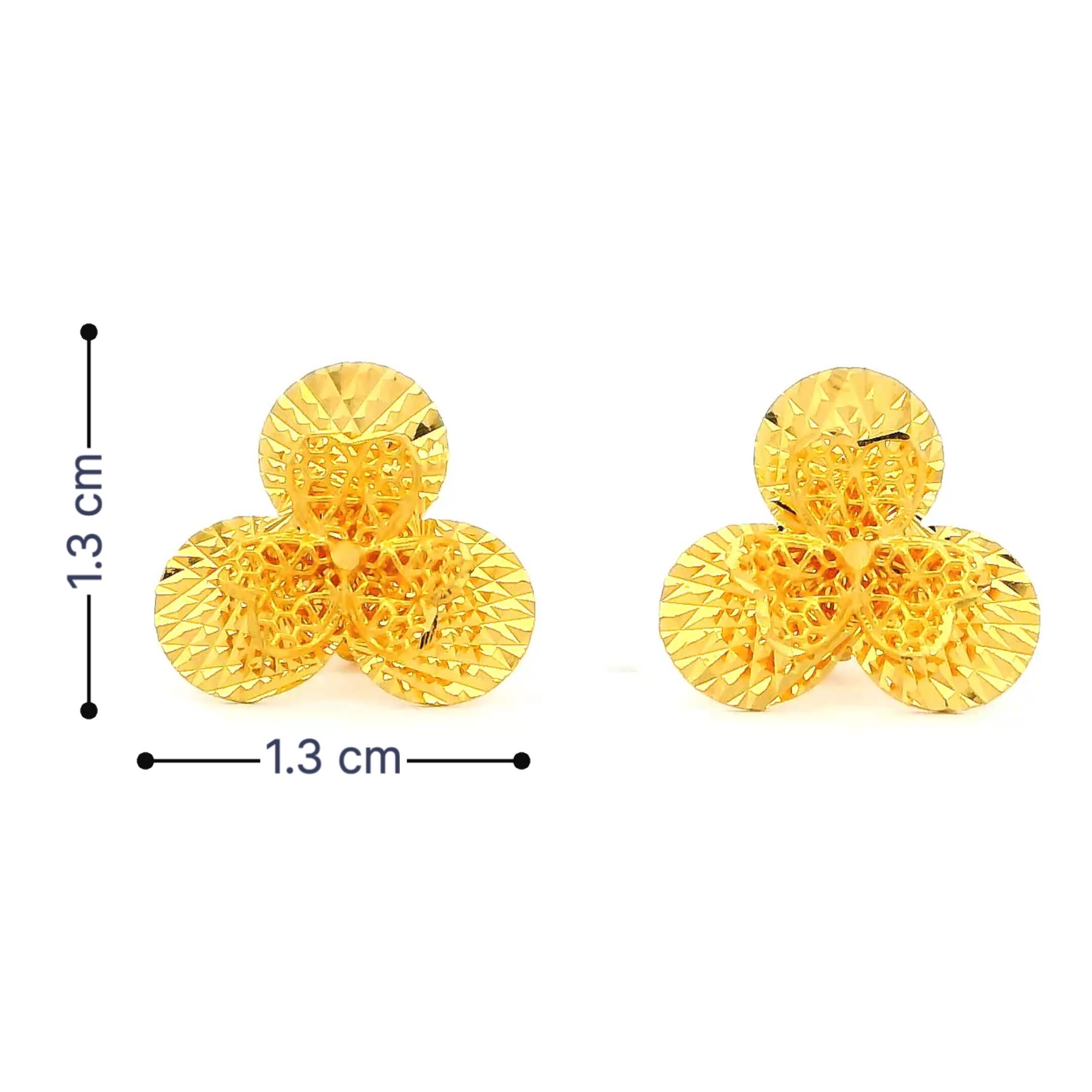 Mystic Clover Gold Studs