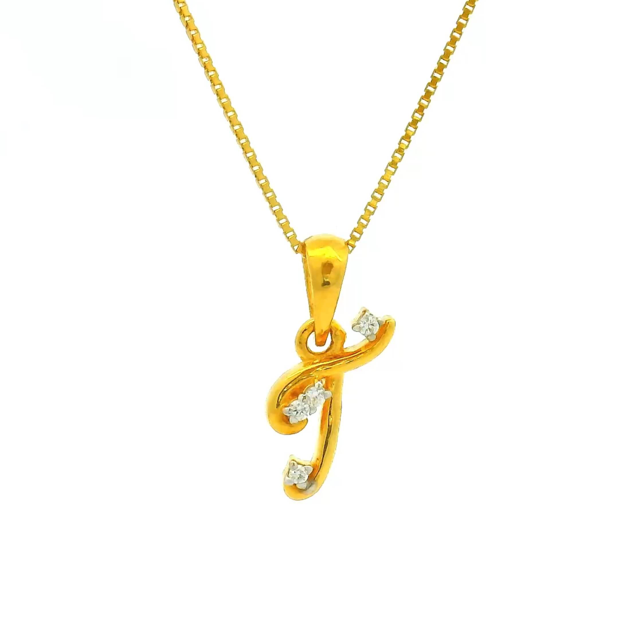 Trendy Shimmer Gold Pendant