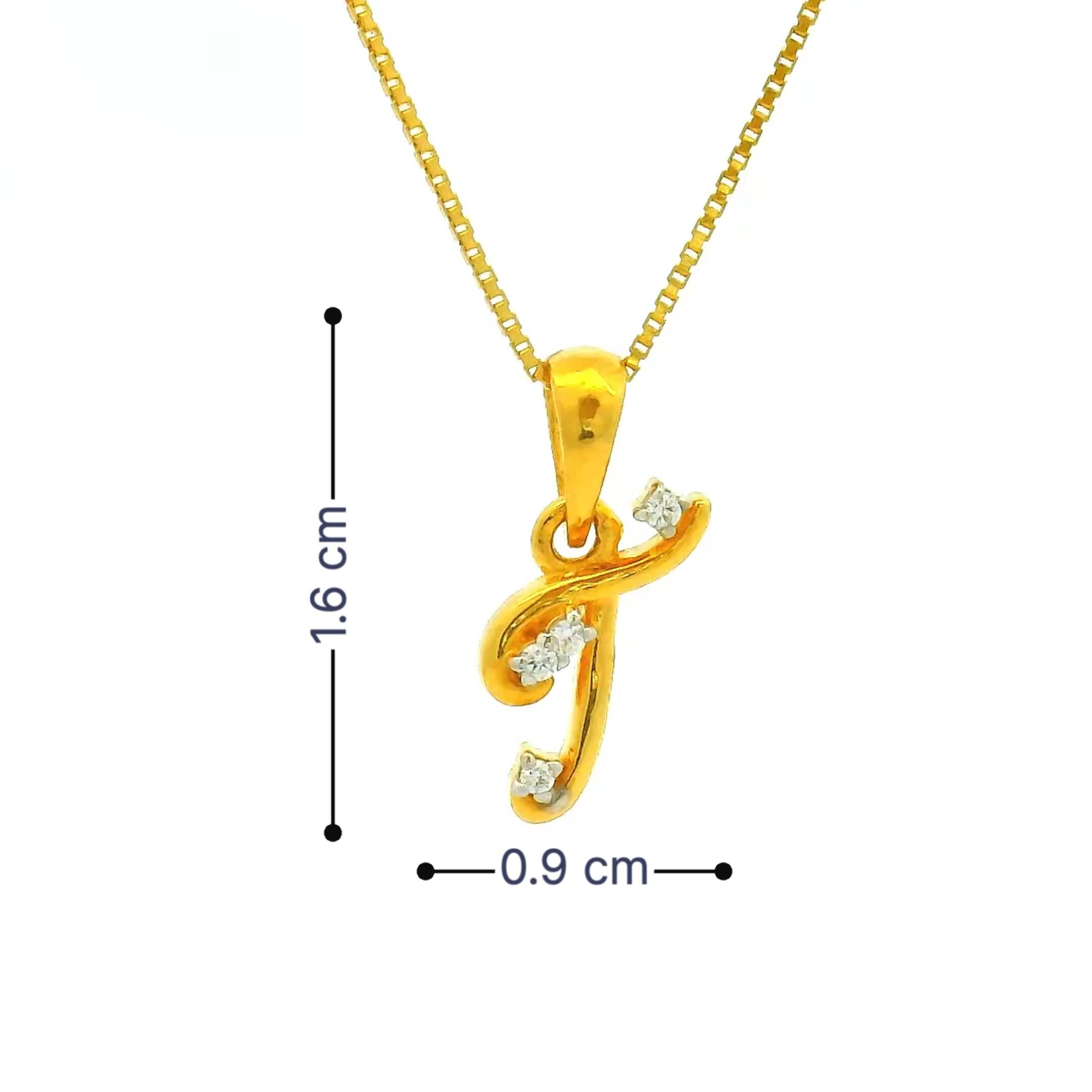 Trendy Shimmer Gold Pendant