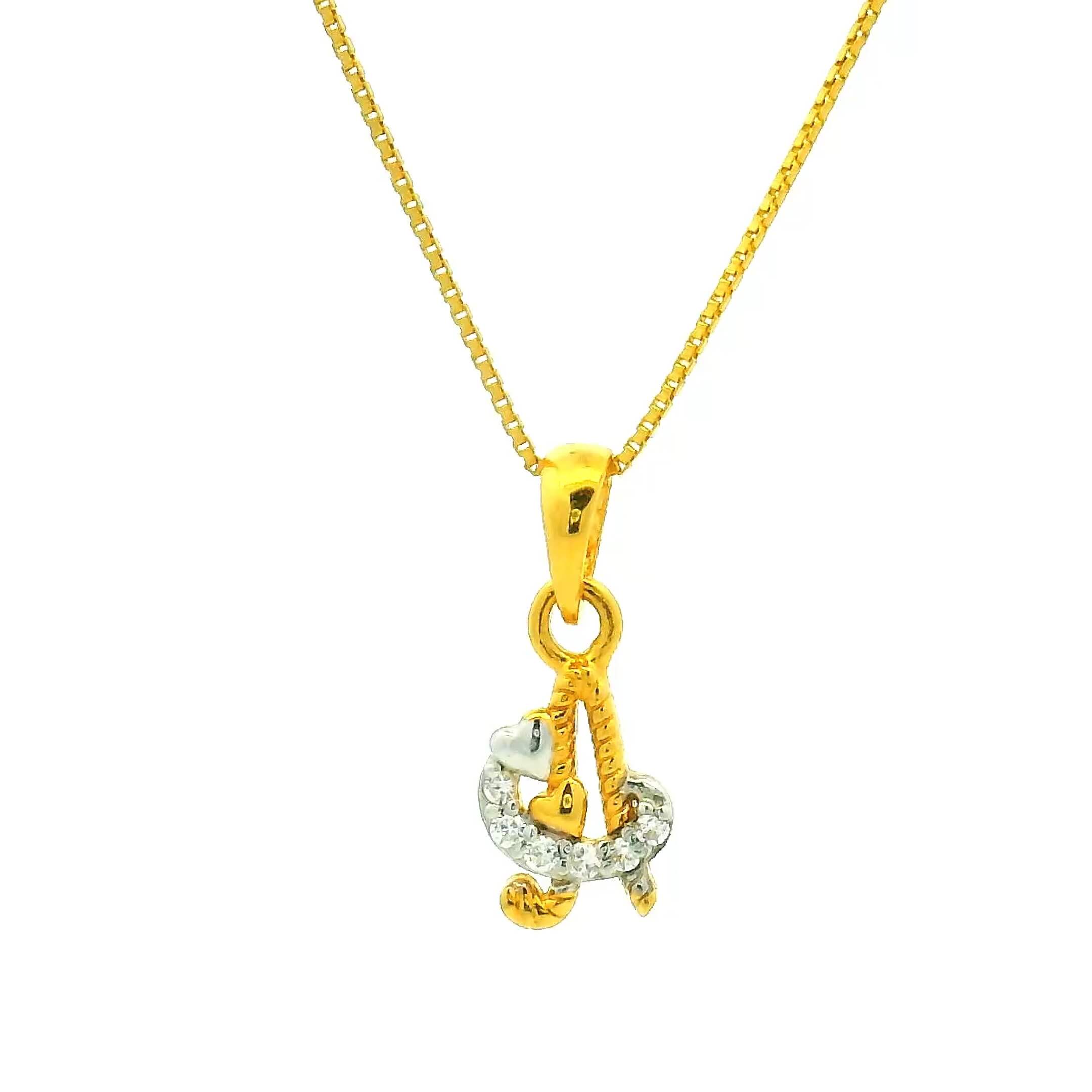 Alluring Dazzle Gold Pendant