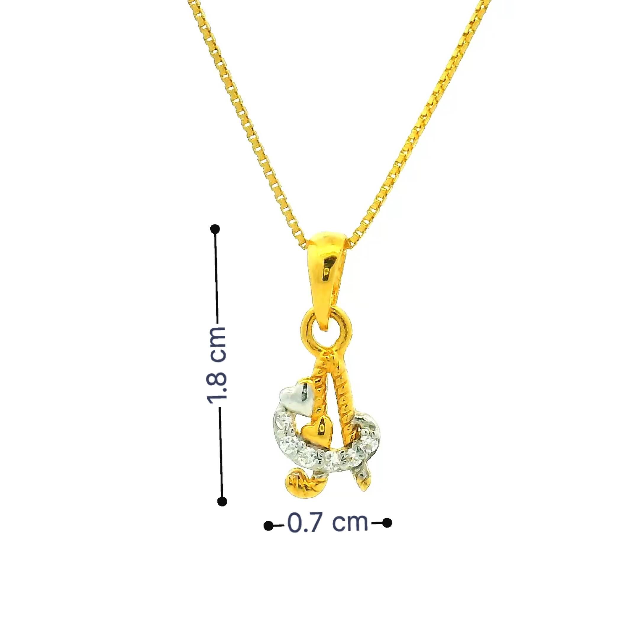 Alluring Dazzle Gold Pendant