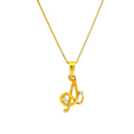 Aesthetic Charm Gold Pendant