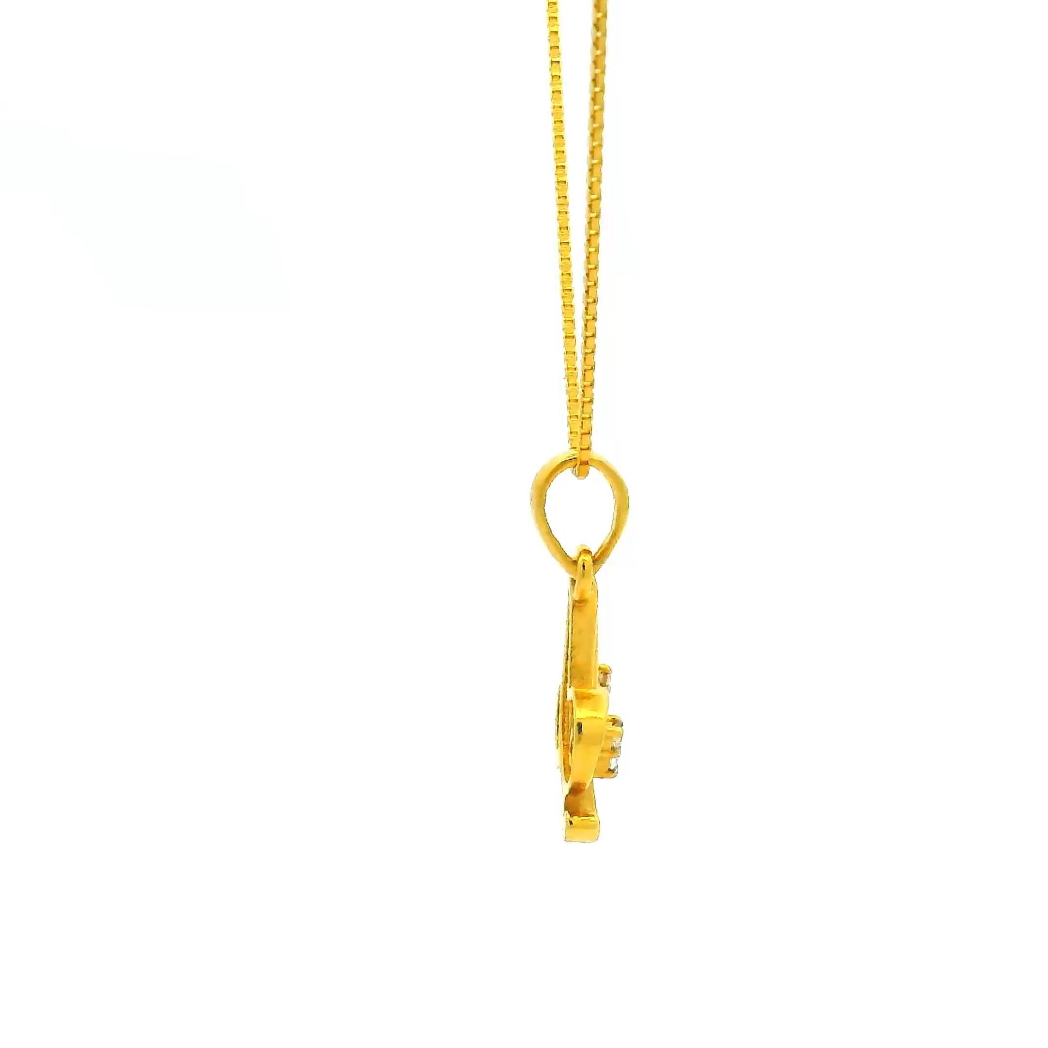 Aesthetic Charm Gold Pendant