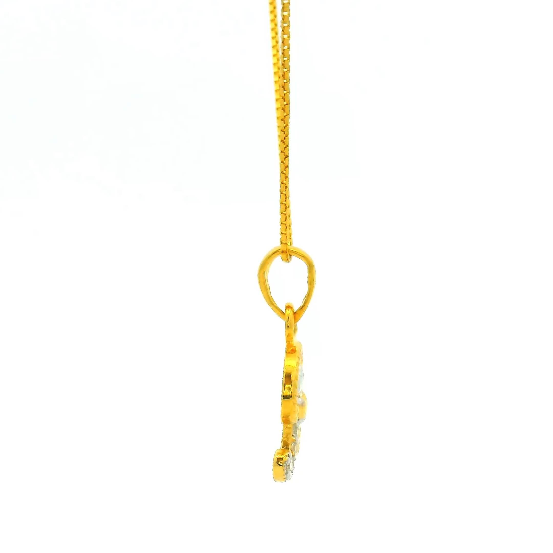 Riveting Radiance Gold Pendant