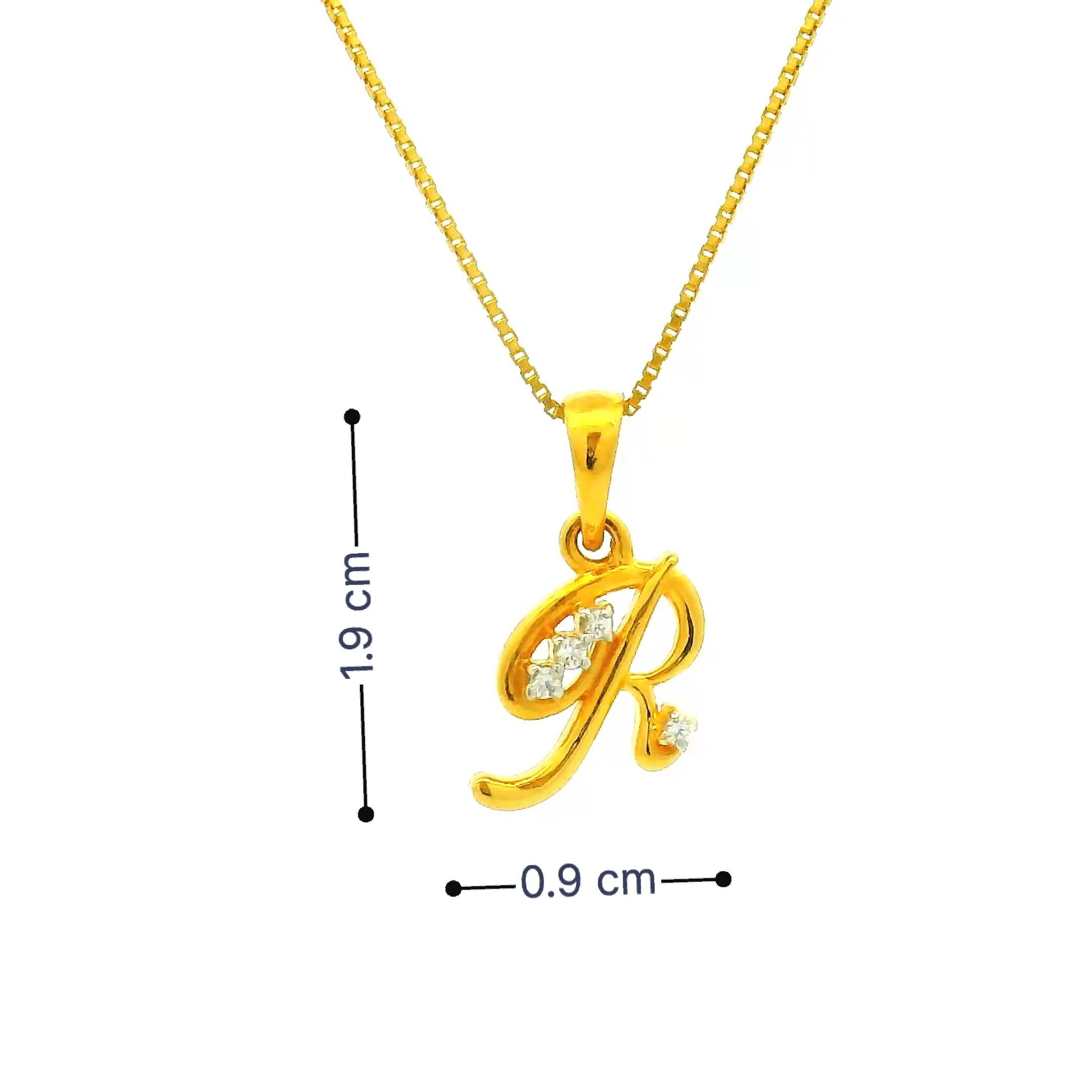 Radiant Rizz Gold Pendant for Women