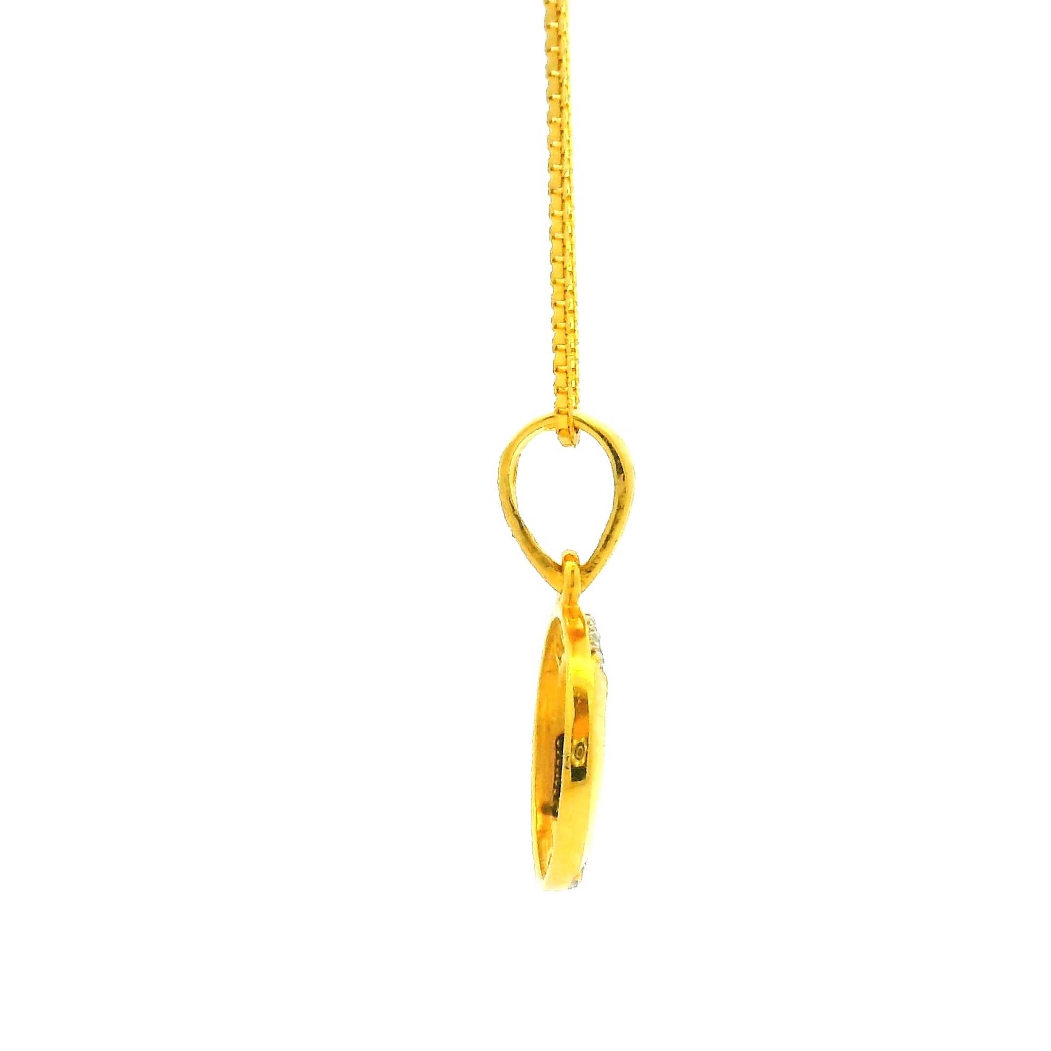 Brilliant Dazzle Gold Pendant for Women