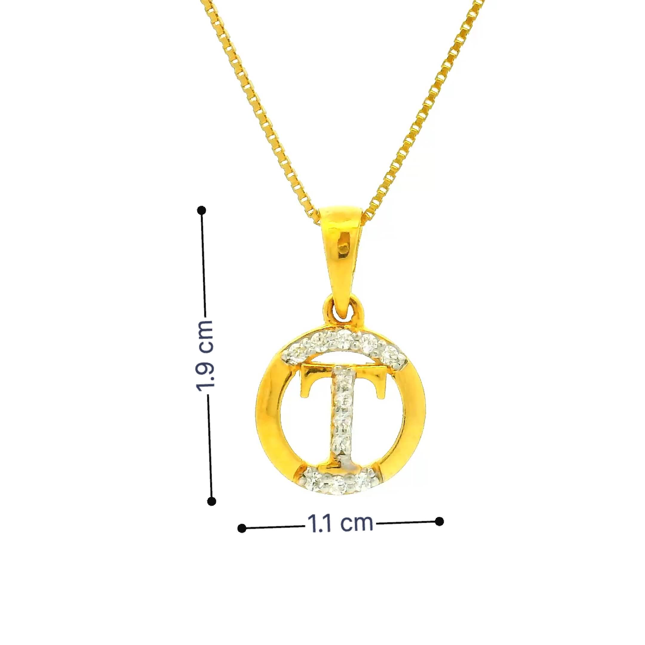 Brilliant Dazzle Gold Pendant for Women