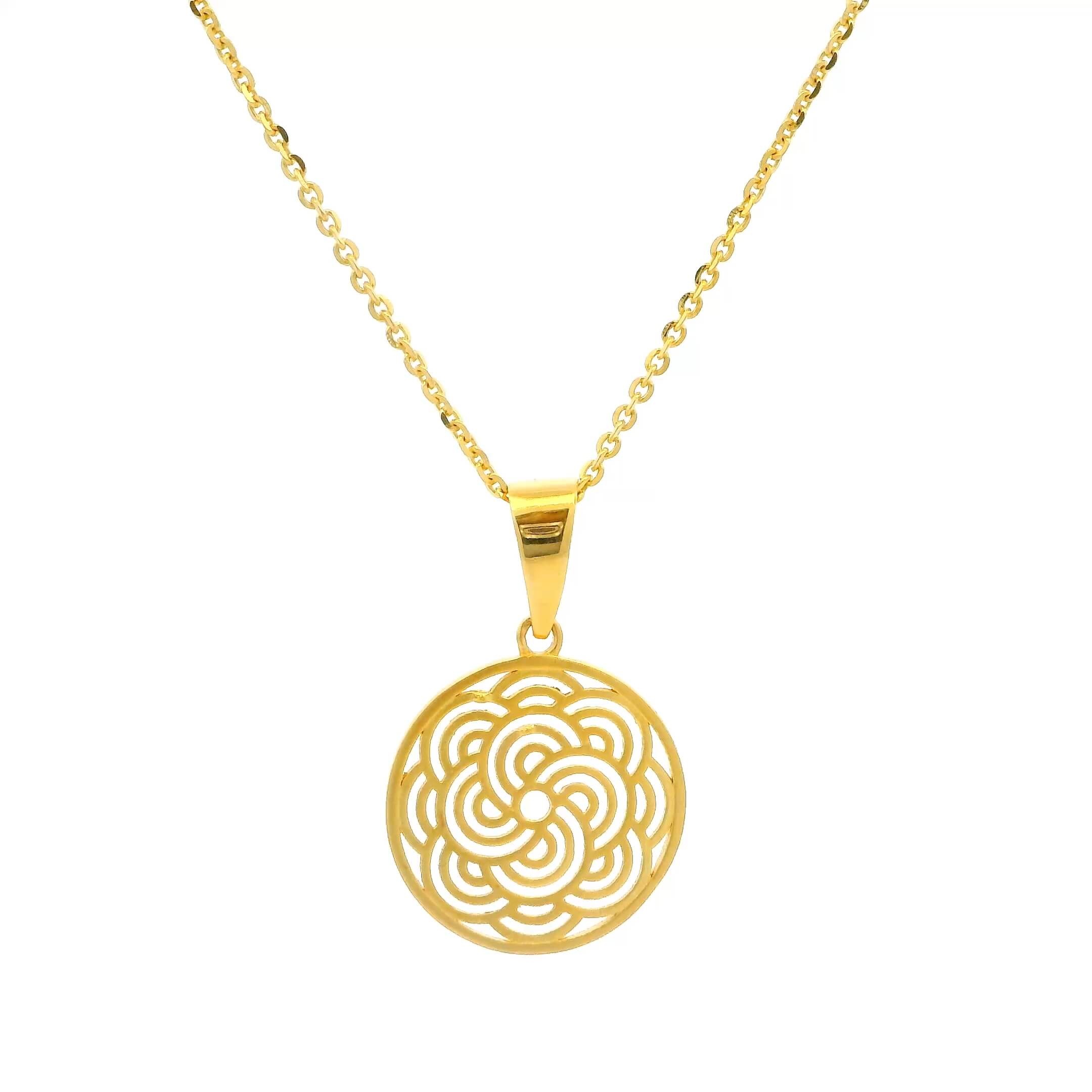 Graceful Gleam Gold Pendant for Women