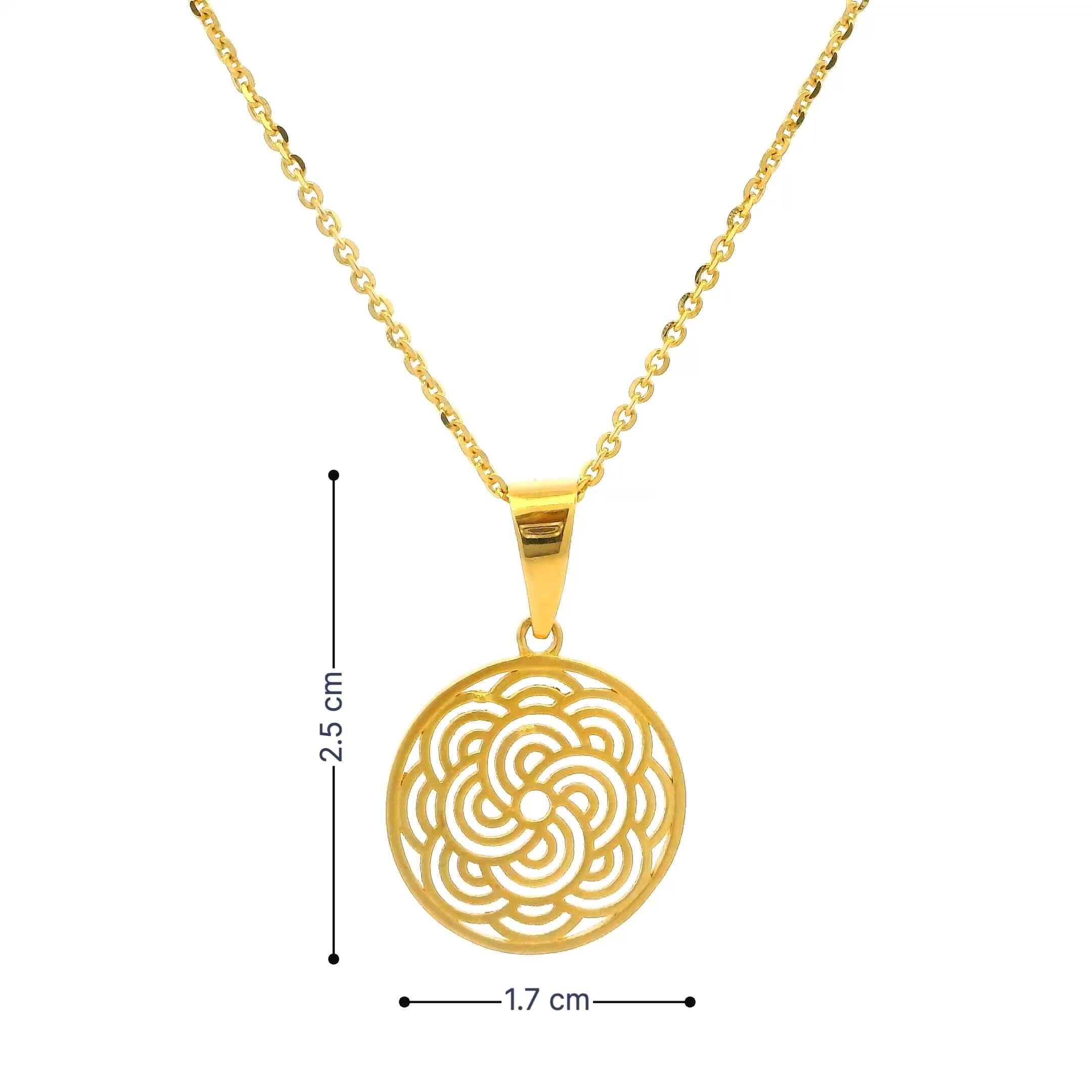 Graceful Gleam Gold Pendant for Women