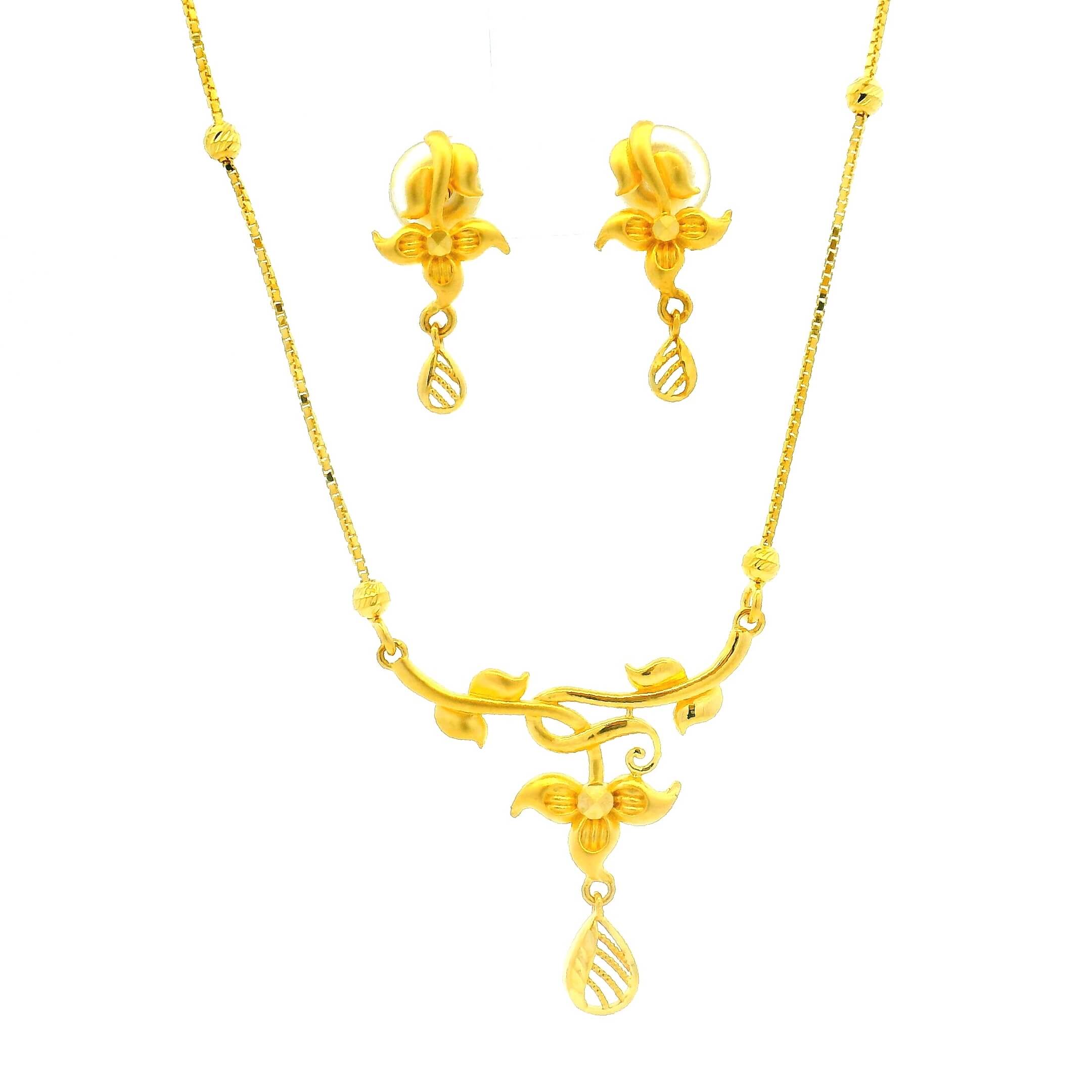 Garden Whisper Gold Necklace Set