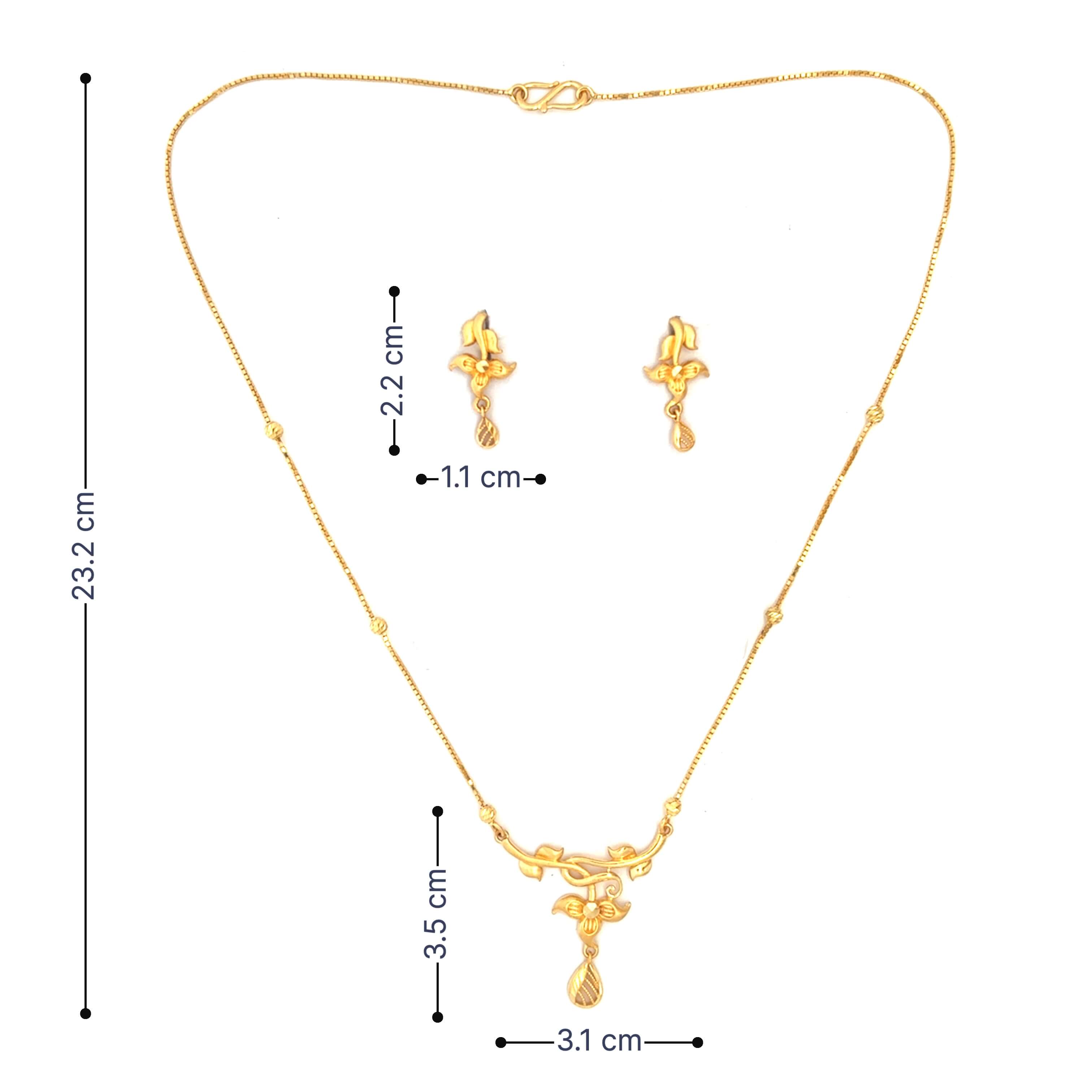 Garden Whisper Gold Necklace Set