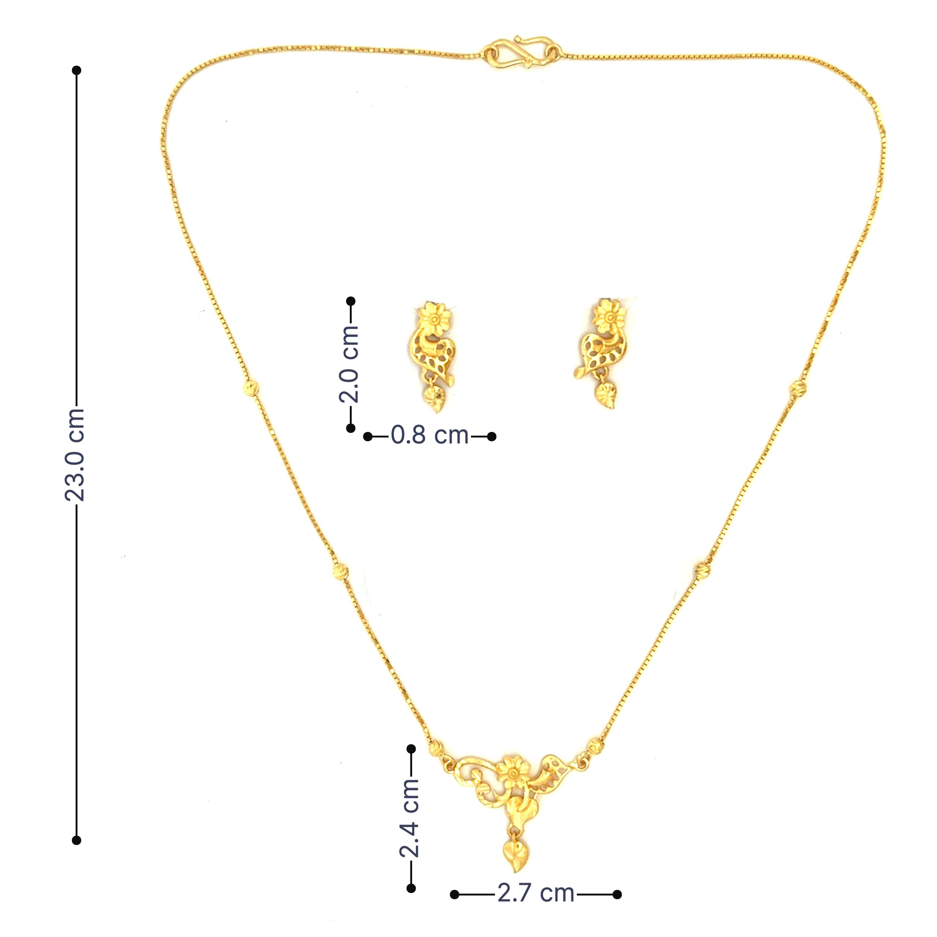Rosy Magic Gold Necklace Set