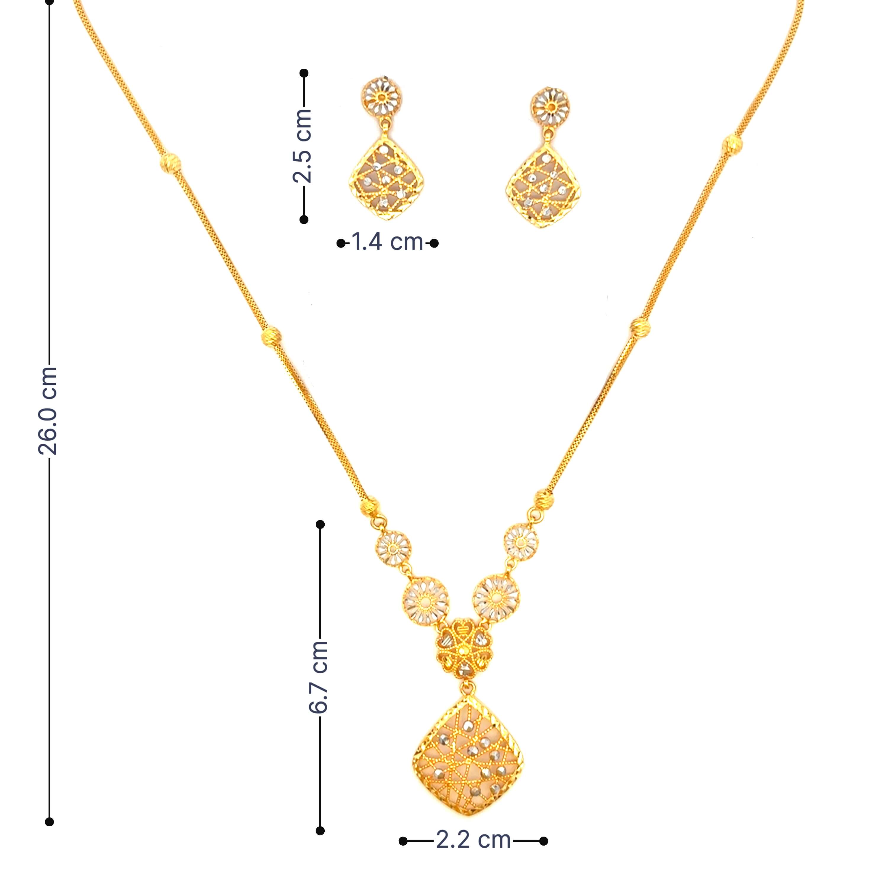 Geometric Glam Gold Necklace Set