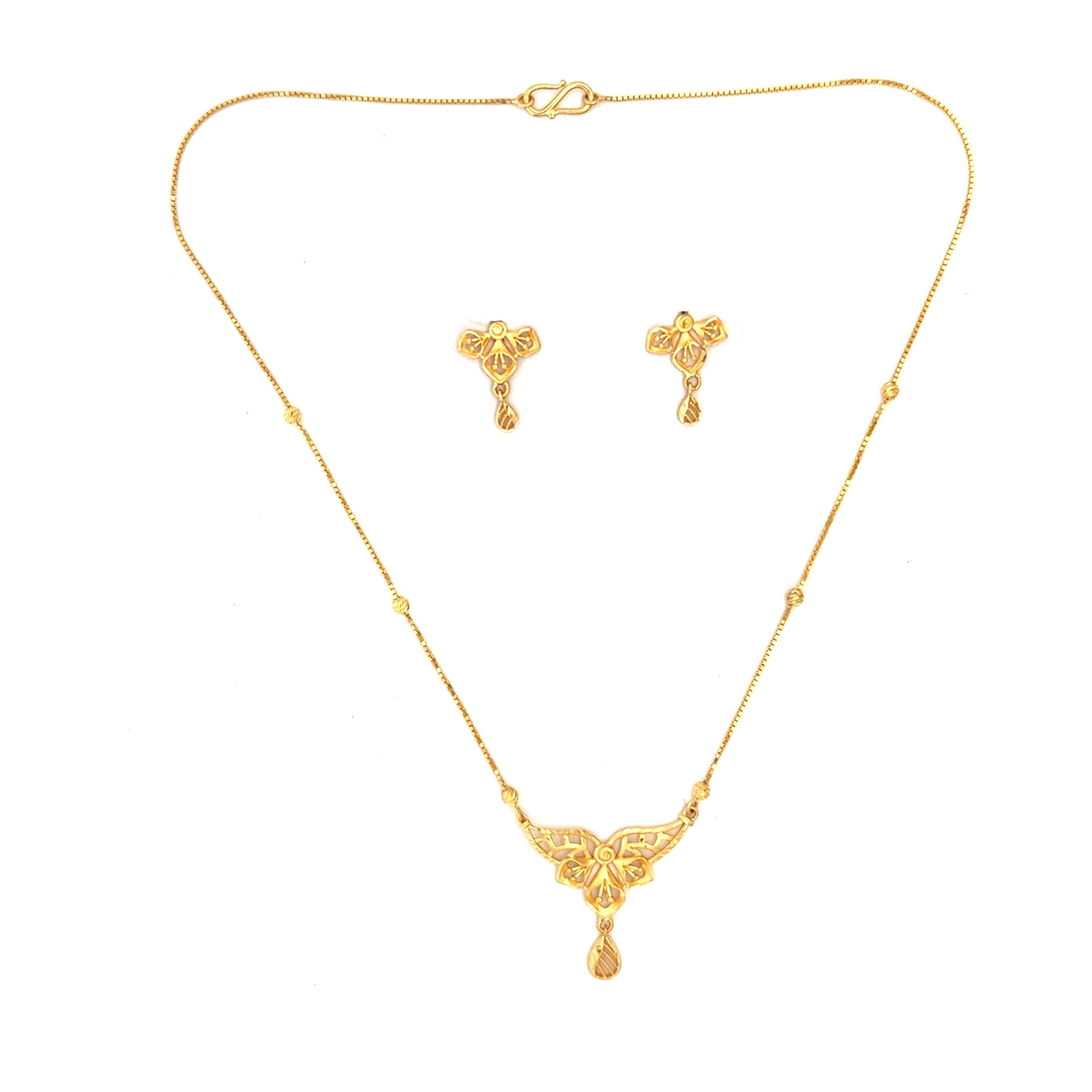 Whimsy Daisy Gold Necklace Set