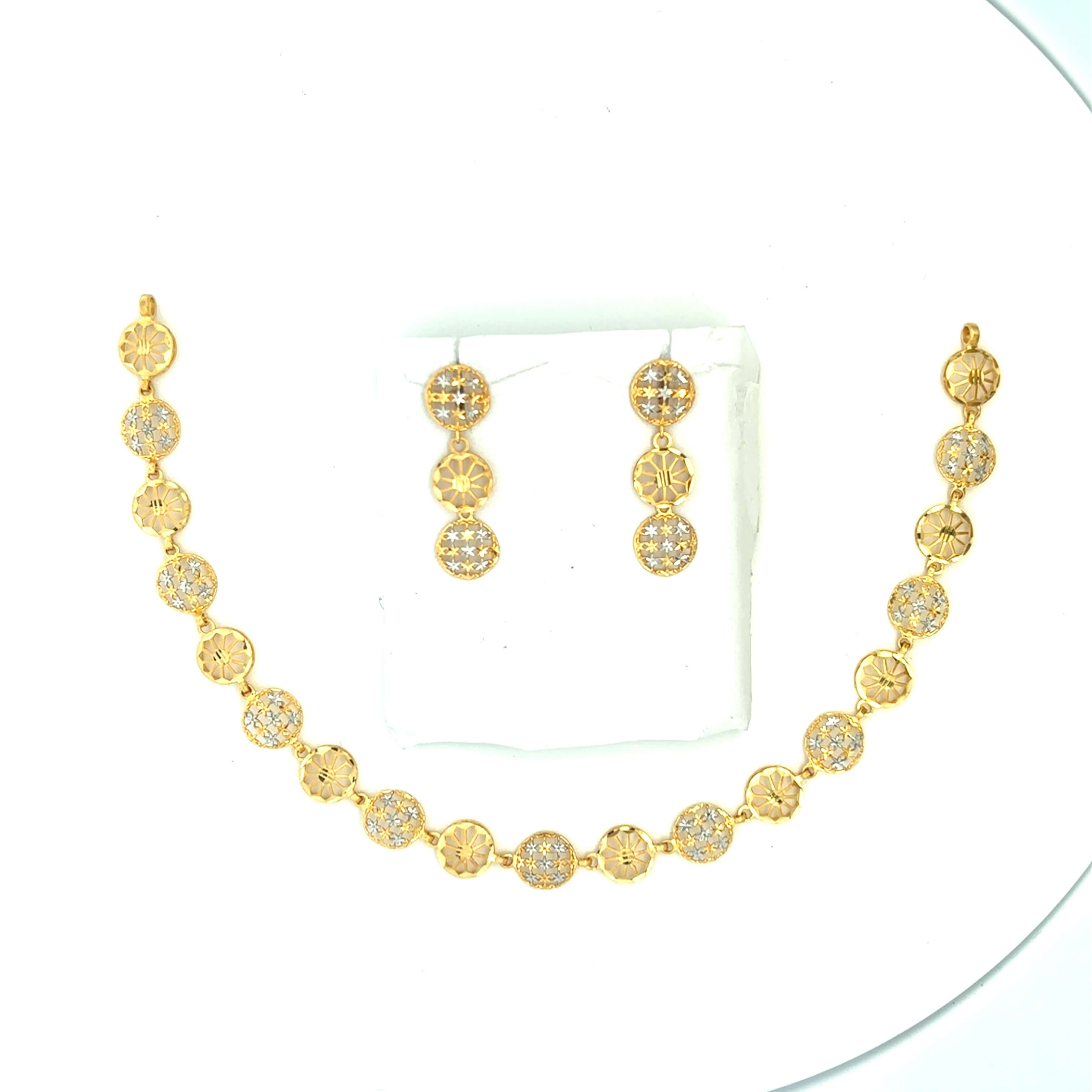 Evening Elegance Gold Necklace Set