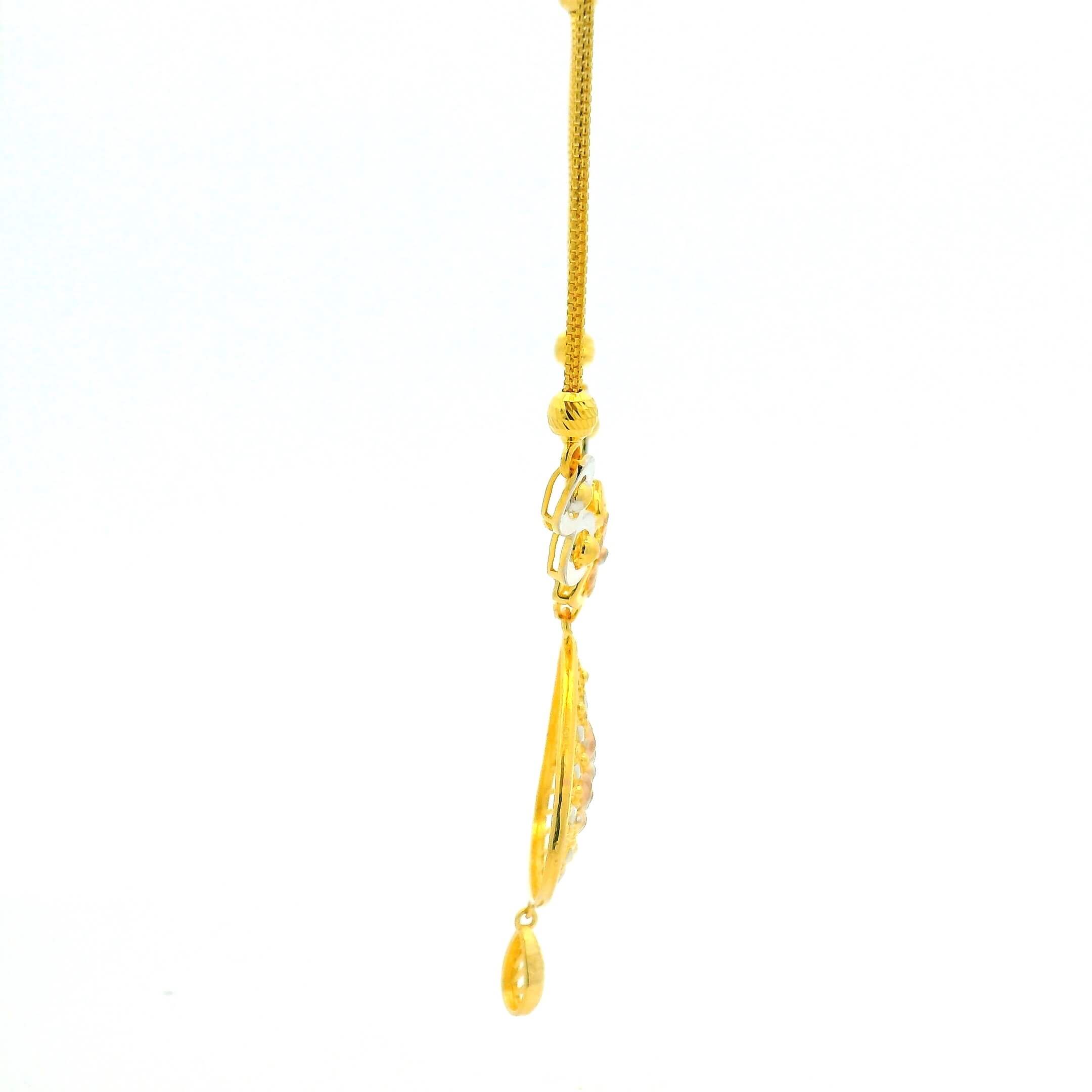 Geometric Blossom Gold Necklace Set