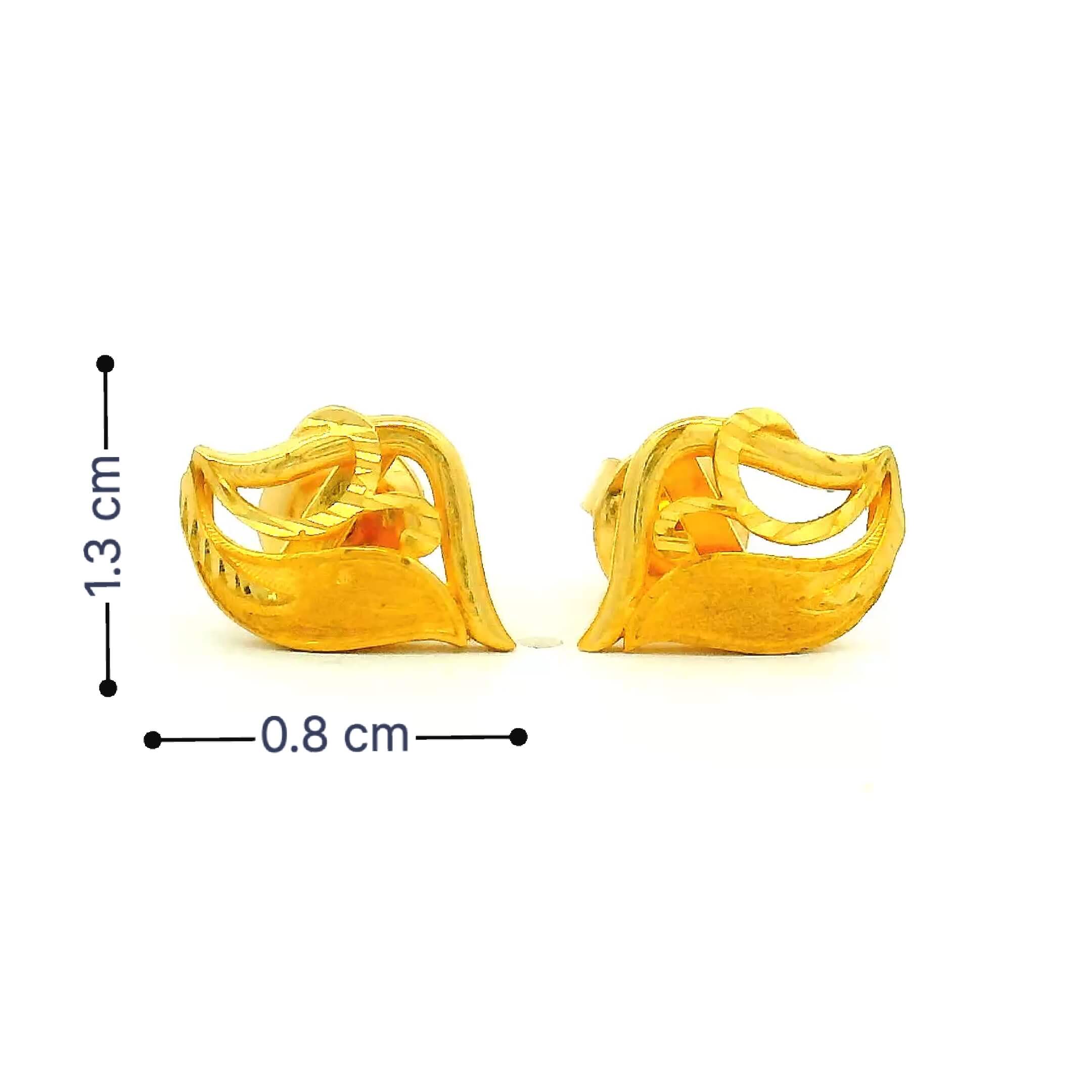 Fascinating Gleam Gold Studs