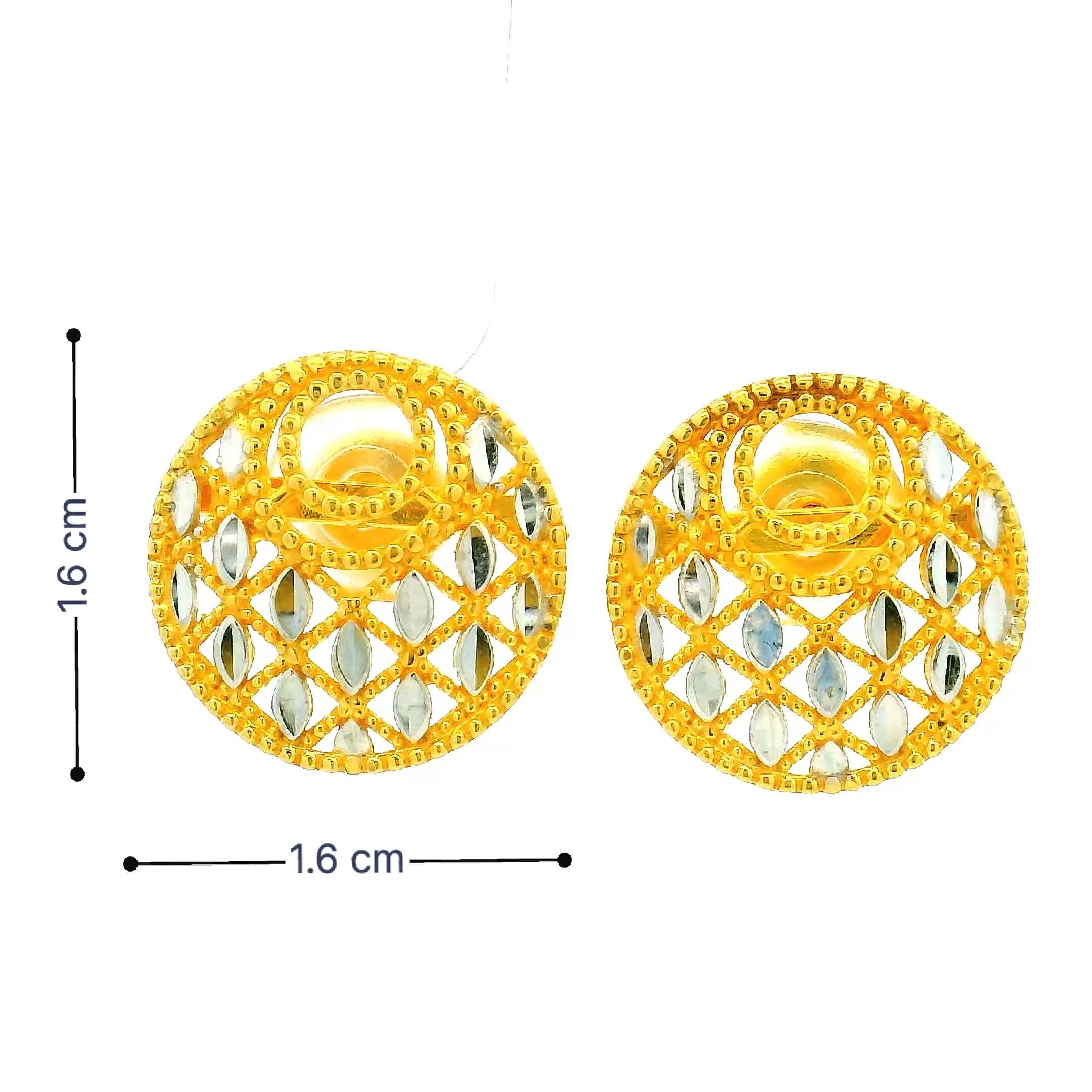 Stupendous Sphere Gold Studs