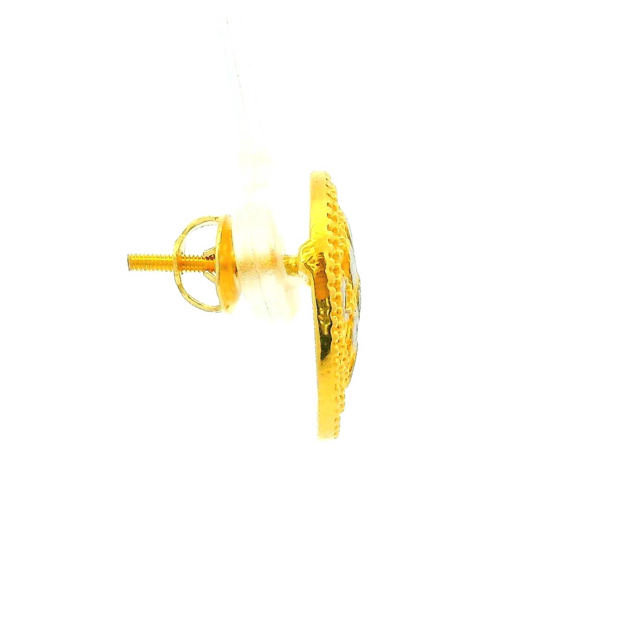 Oblang Glimmer Gold Studs