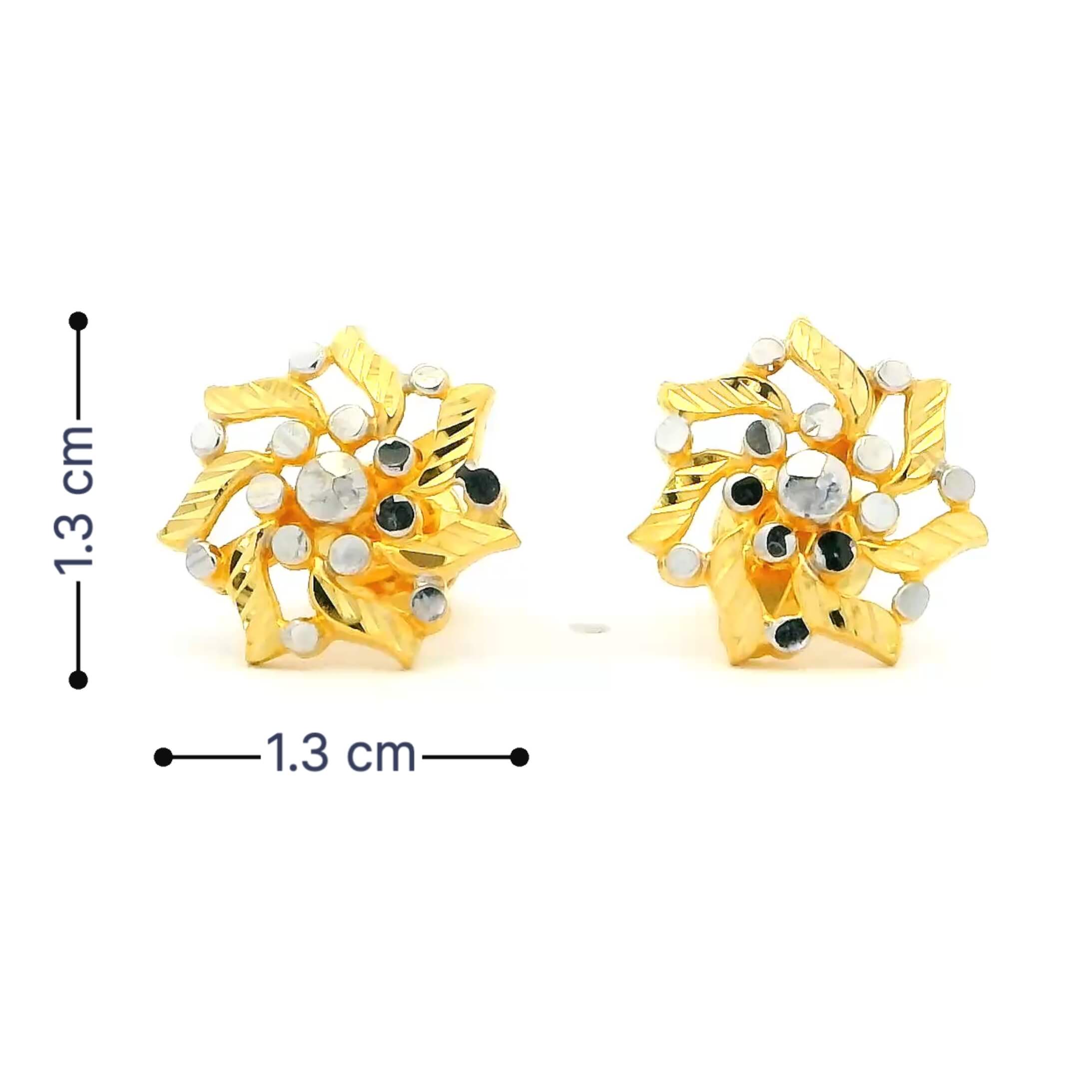 Stupendous Floral Gold Studs