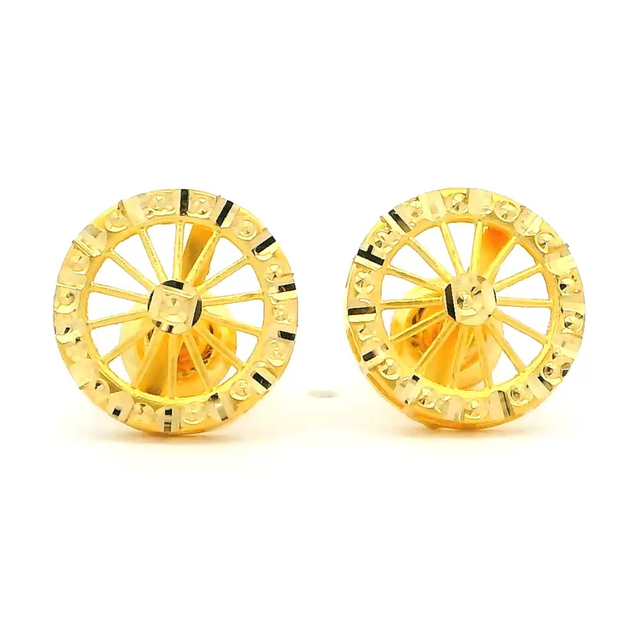 Stardust Oval 18K Women Gold Earrings