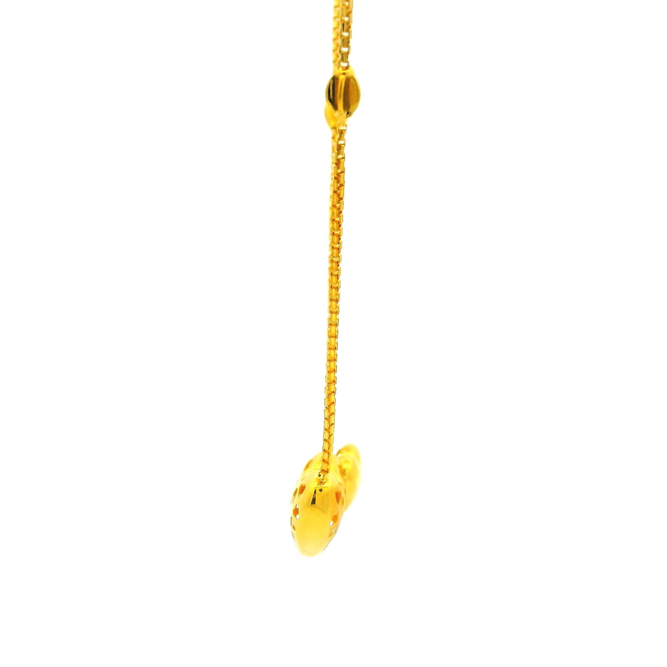 Glimmering Hearts Gold Necklace