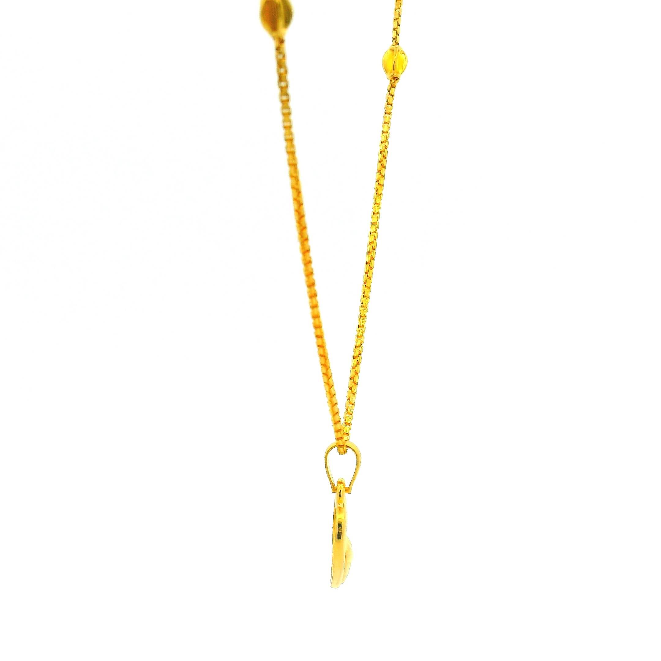 Riveting Glow Gold Heart Necklace