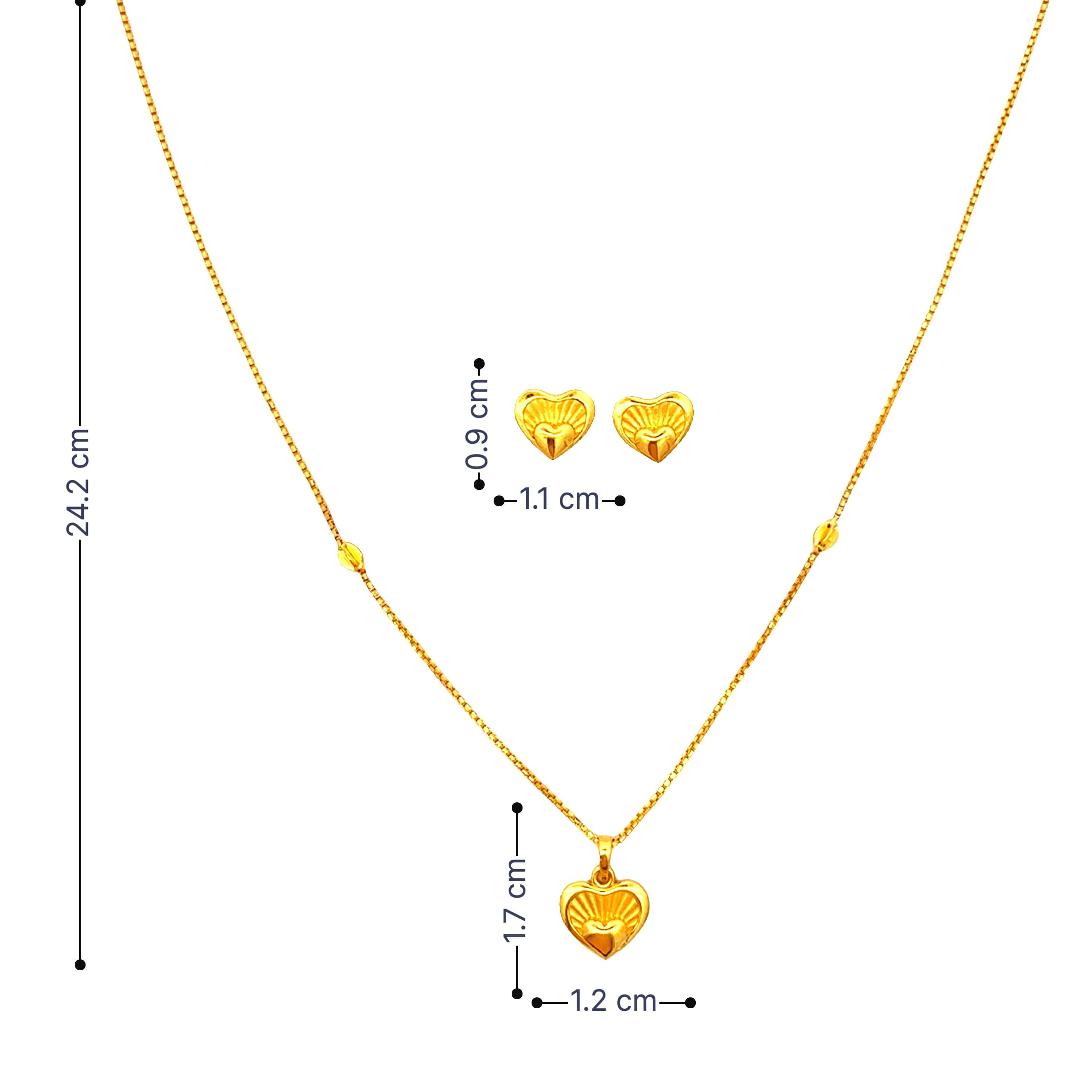 Riveting Glow Gold Heart Necklace