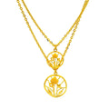 Duo Glimmer Gold Orb Pendant