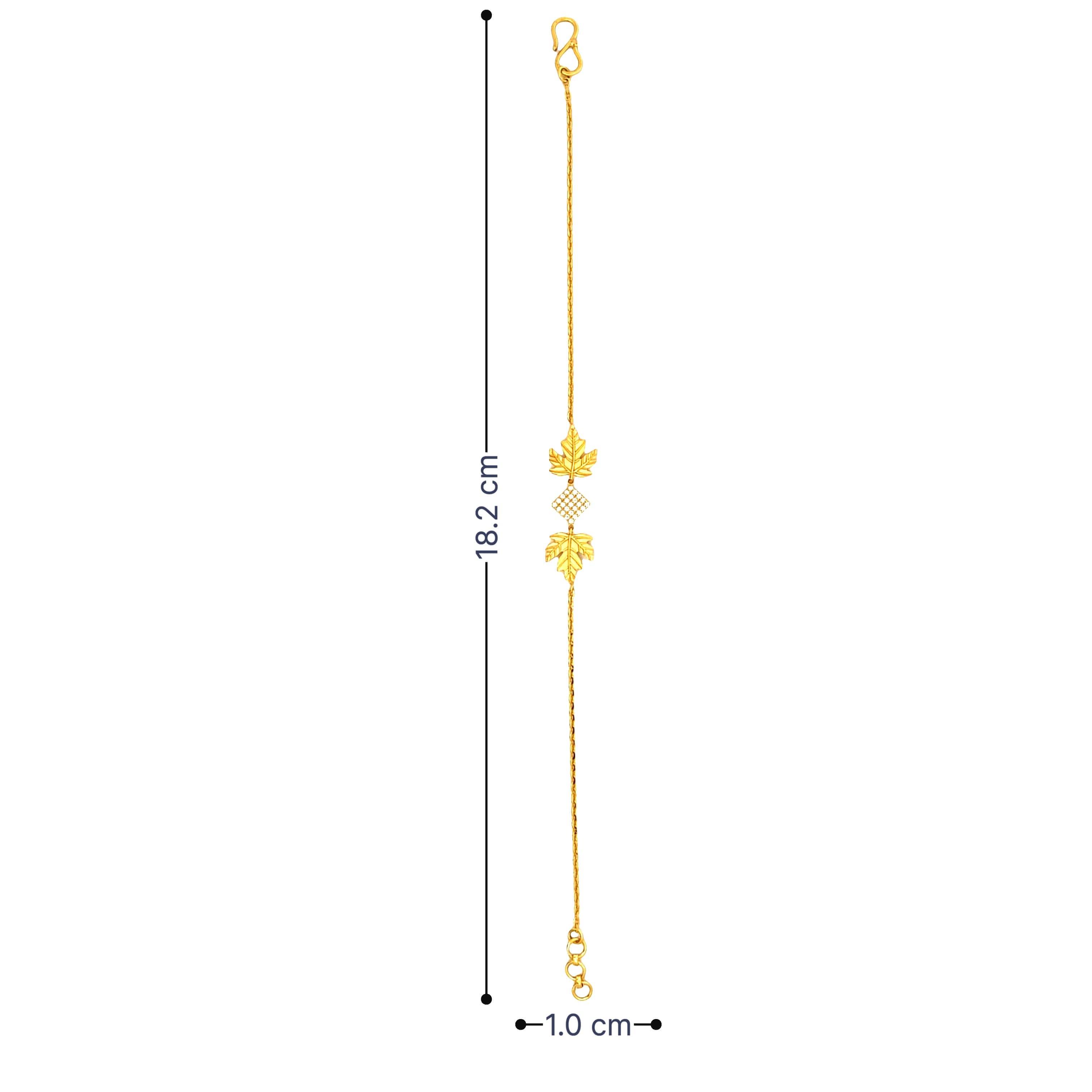 Golden Leaf Glimmer Gold Bracelet