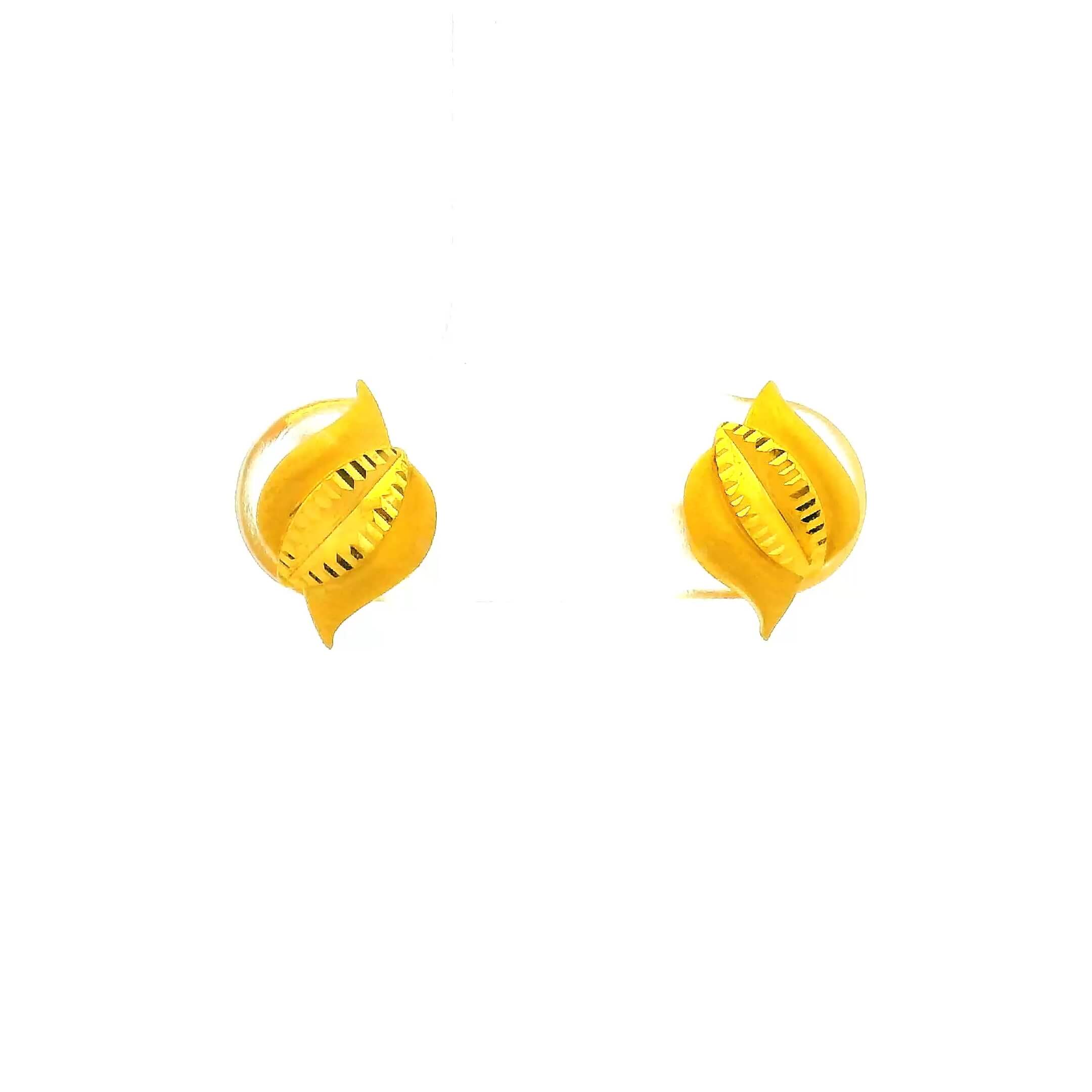 Glossy Style Gold Studs
