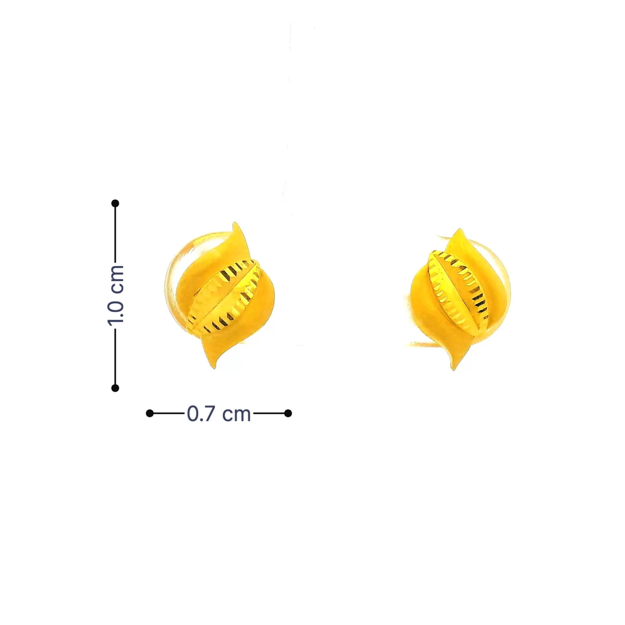 Glossy Style Gold Studs