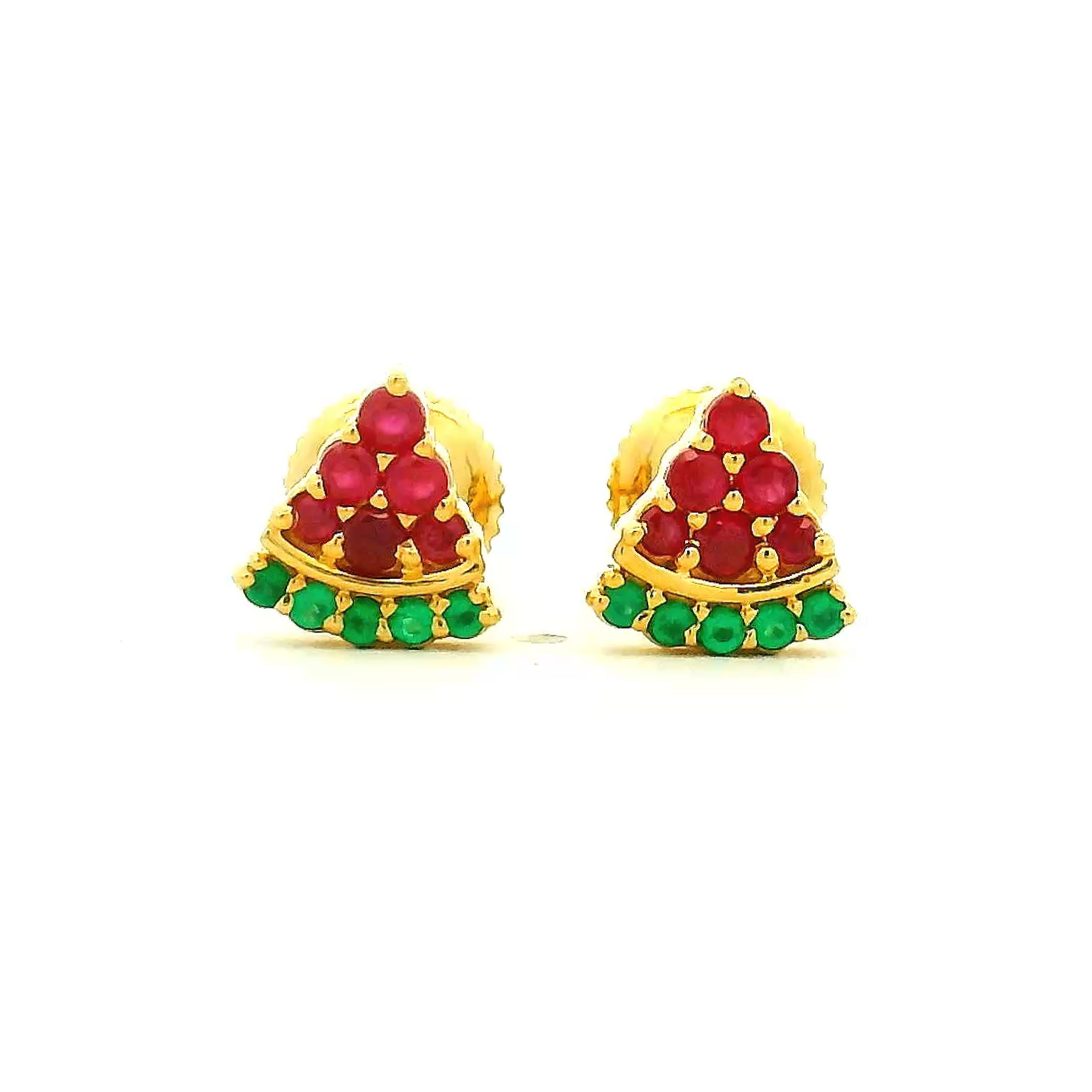 Shiny Christmas Colorstone Studs