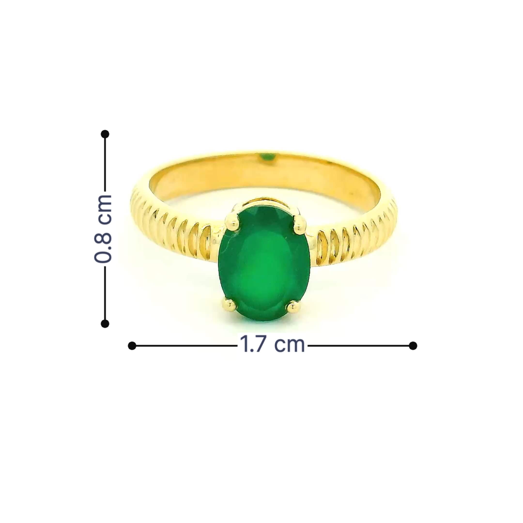 Emerald Shine Gold Ring