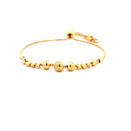 Modest Bead Charm Gold Bracelet