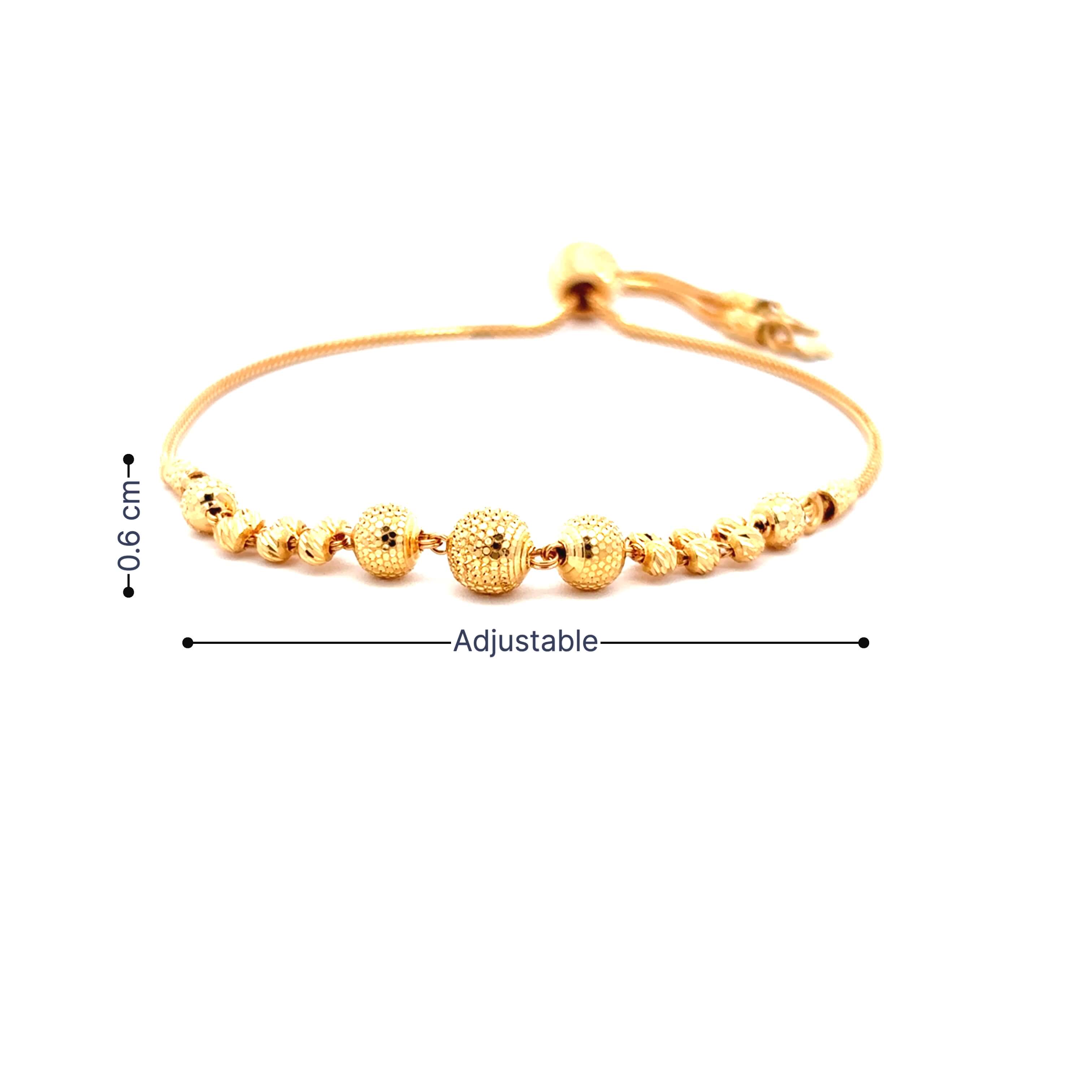 Modest Bead Charm Gold Bracelet