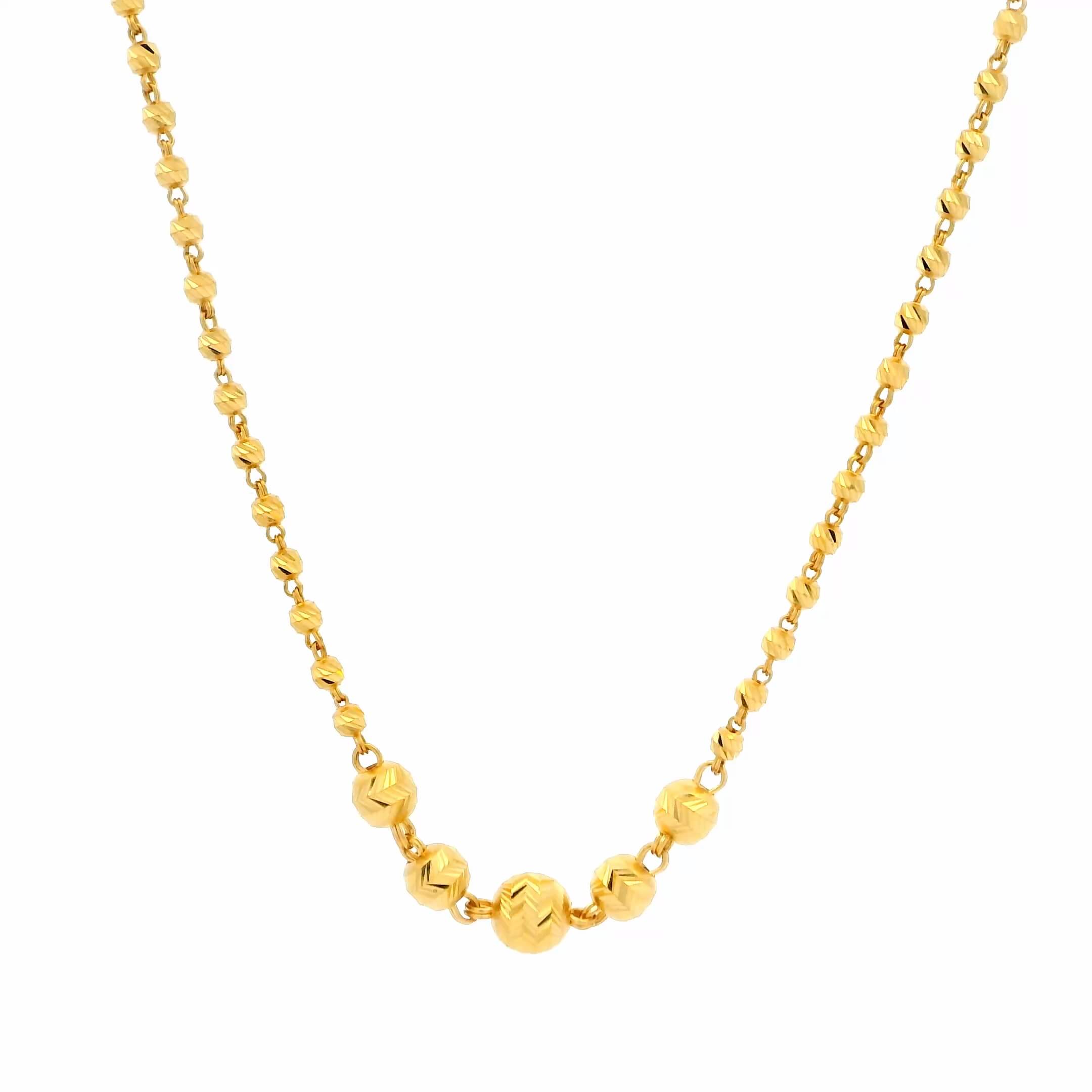 Luminous Spheres Gold Chain