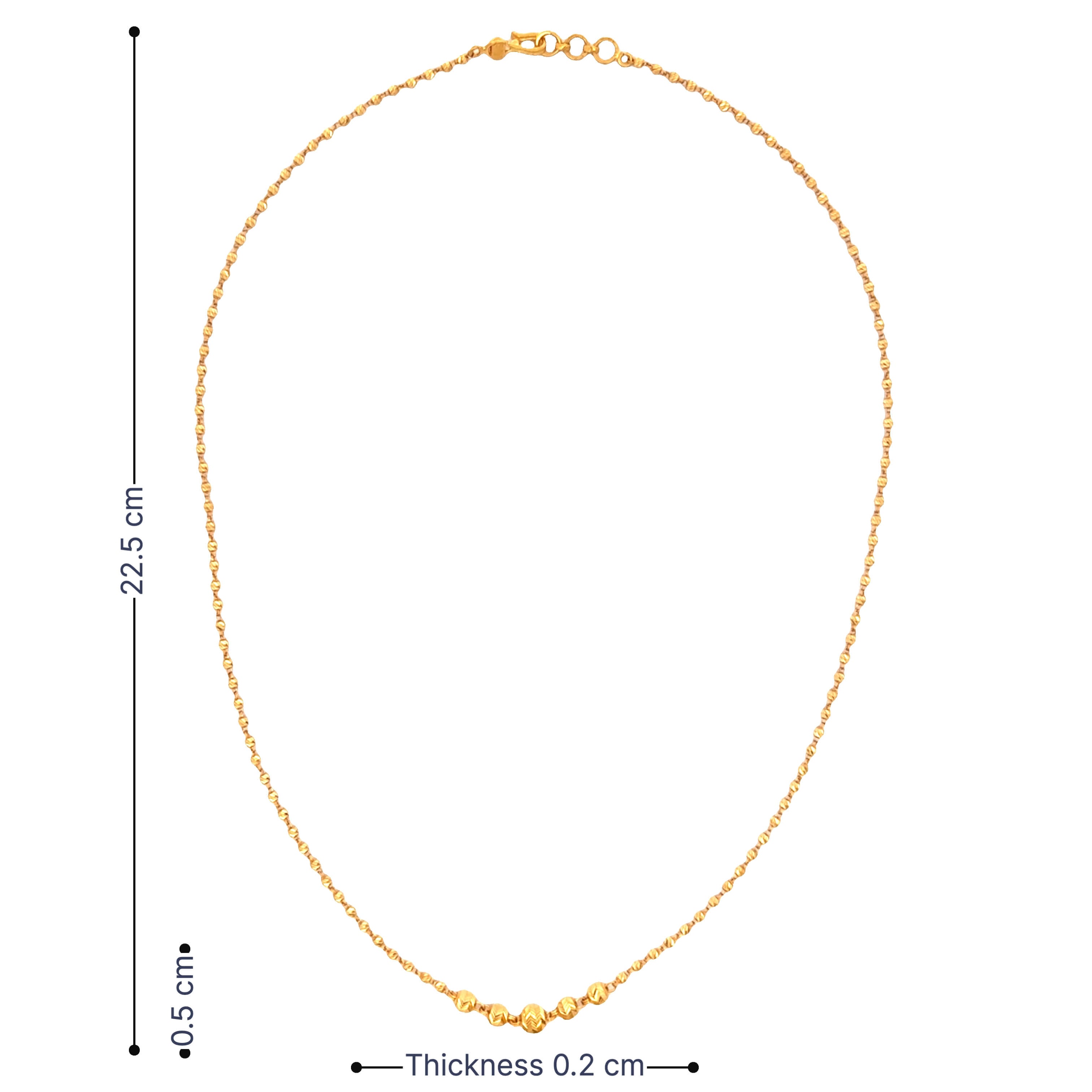 Luminous Spheres Gold Chain