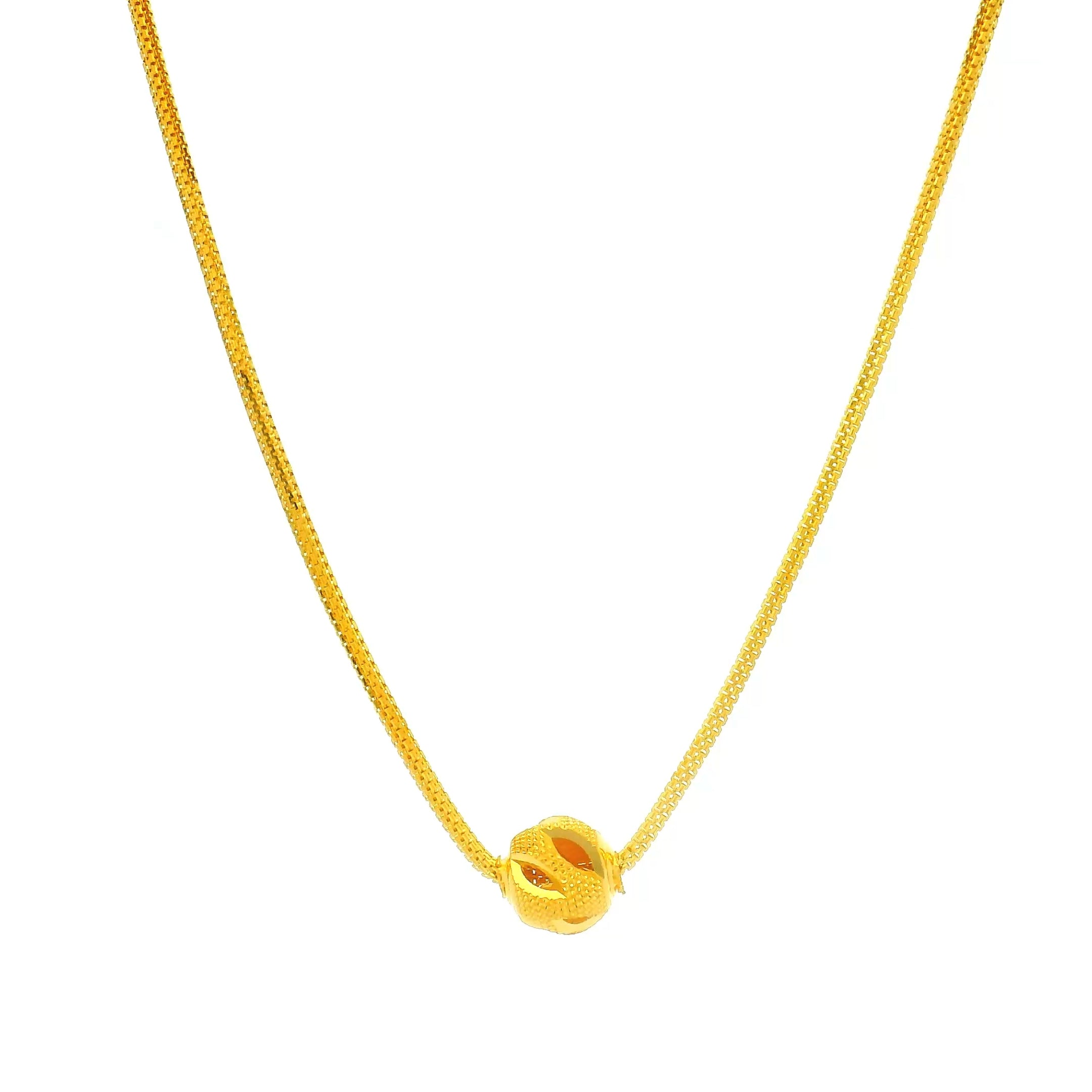 Gleaming Sphere Gold Chain