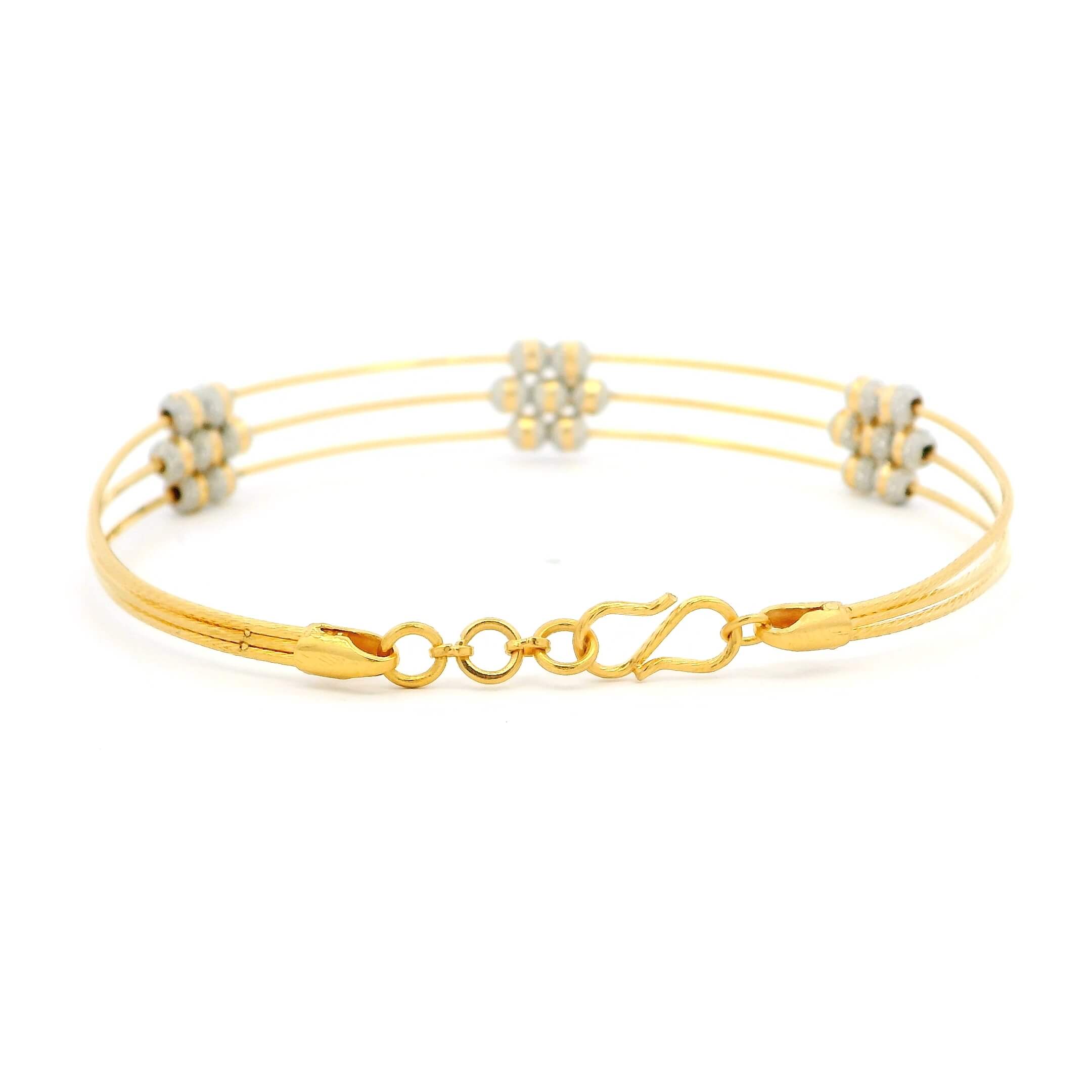 22K Marvelous Floral Gold Bracelet for Women
