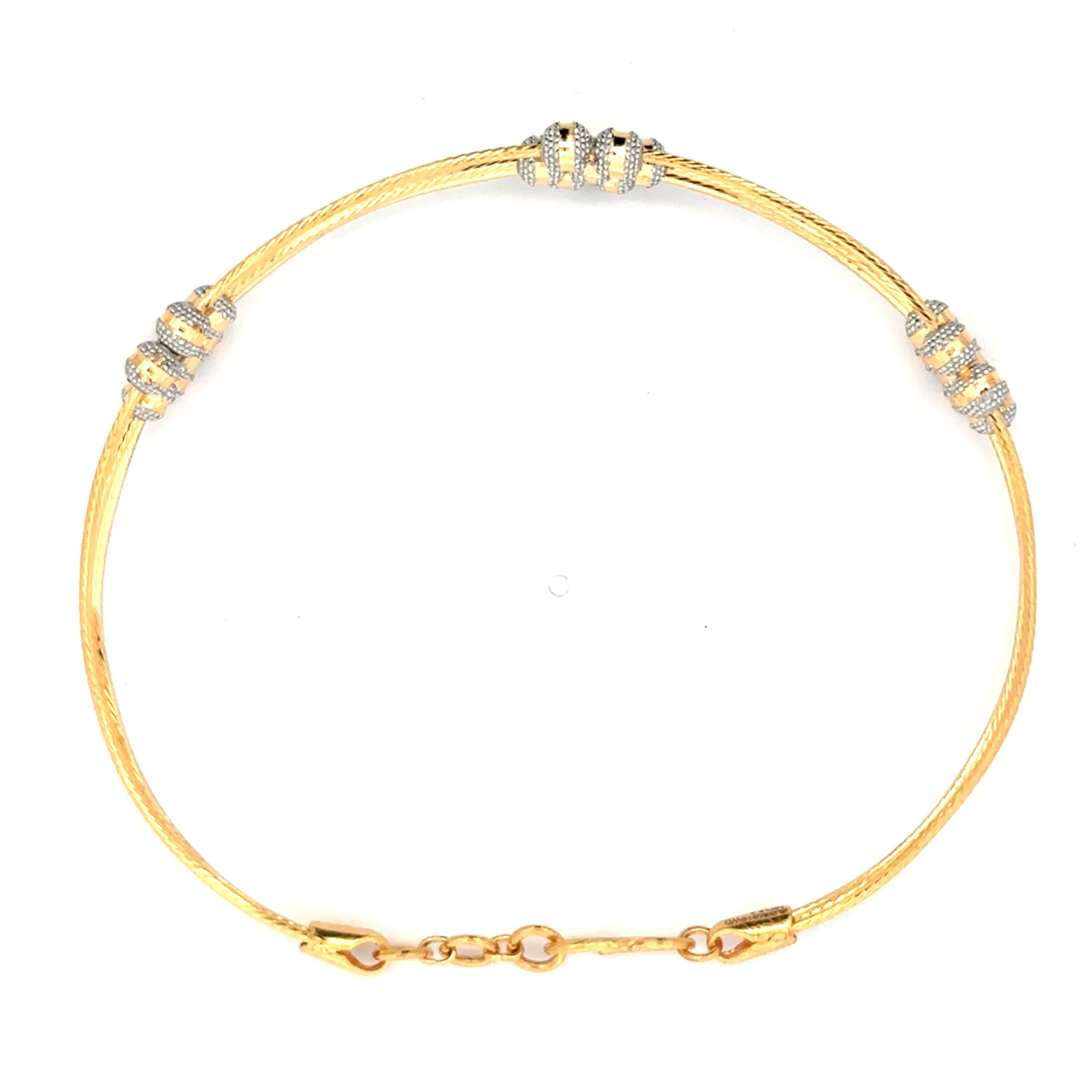 22K Marvelous Floral Gold Bracelet for Women