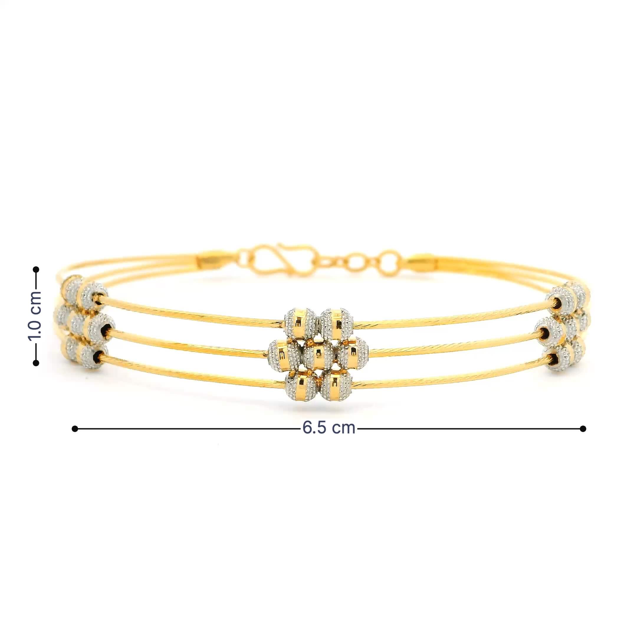 22K Marvelous Floral Gold Bracelet for Women