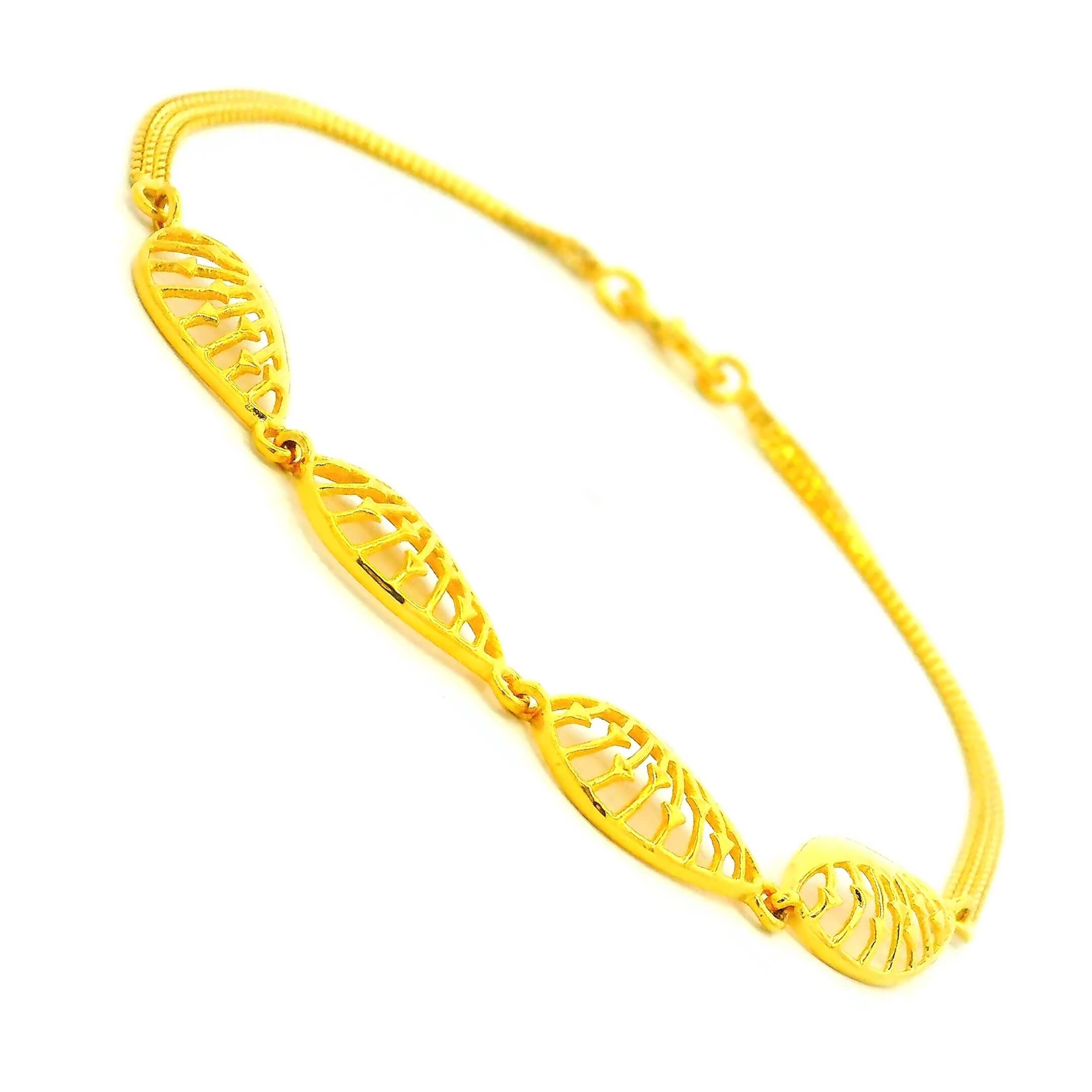 Paisley Glam Gold Bracelet
