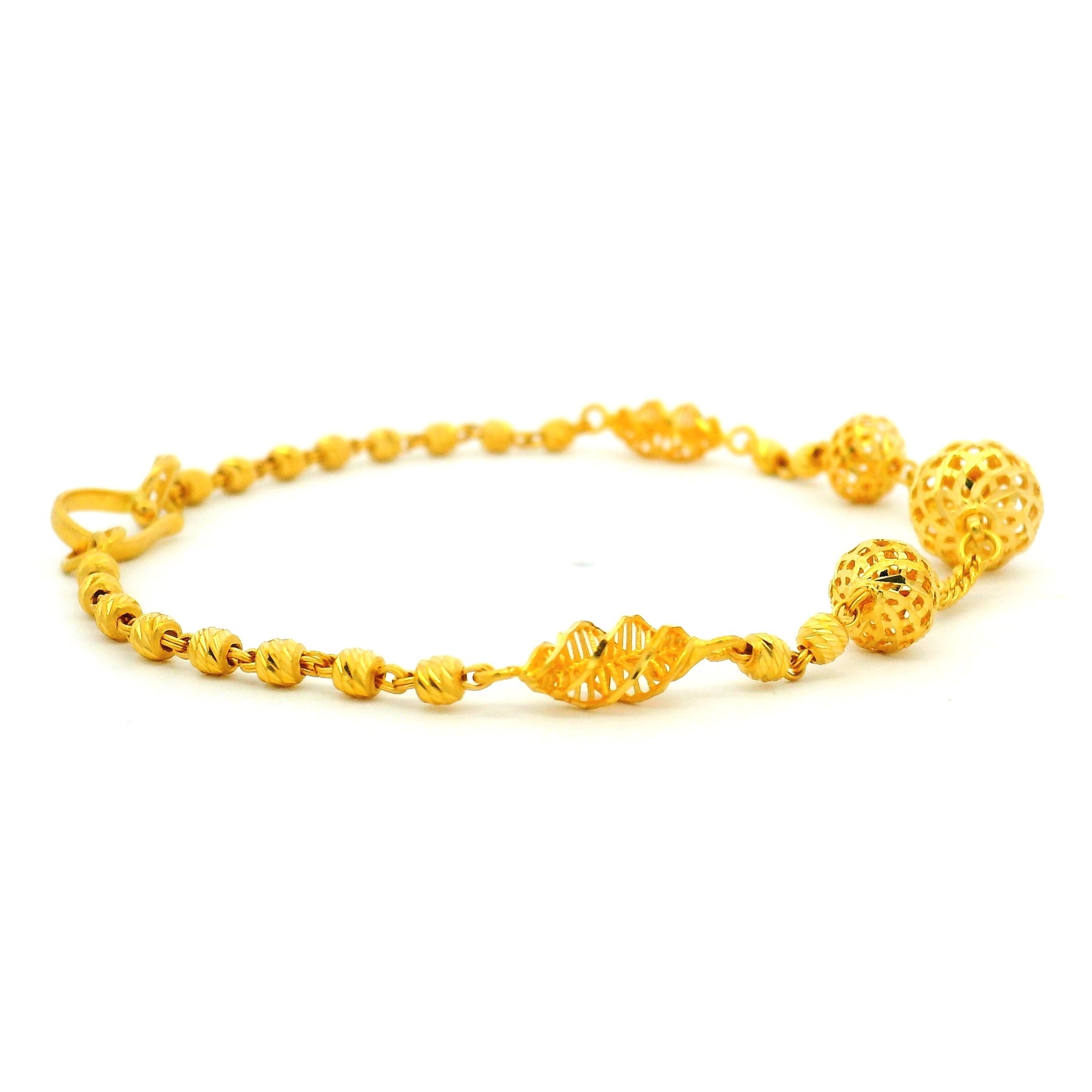Glamorous Spheres Gold Bracelet