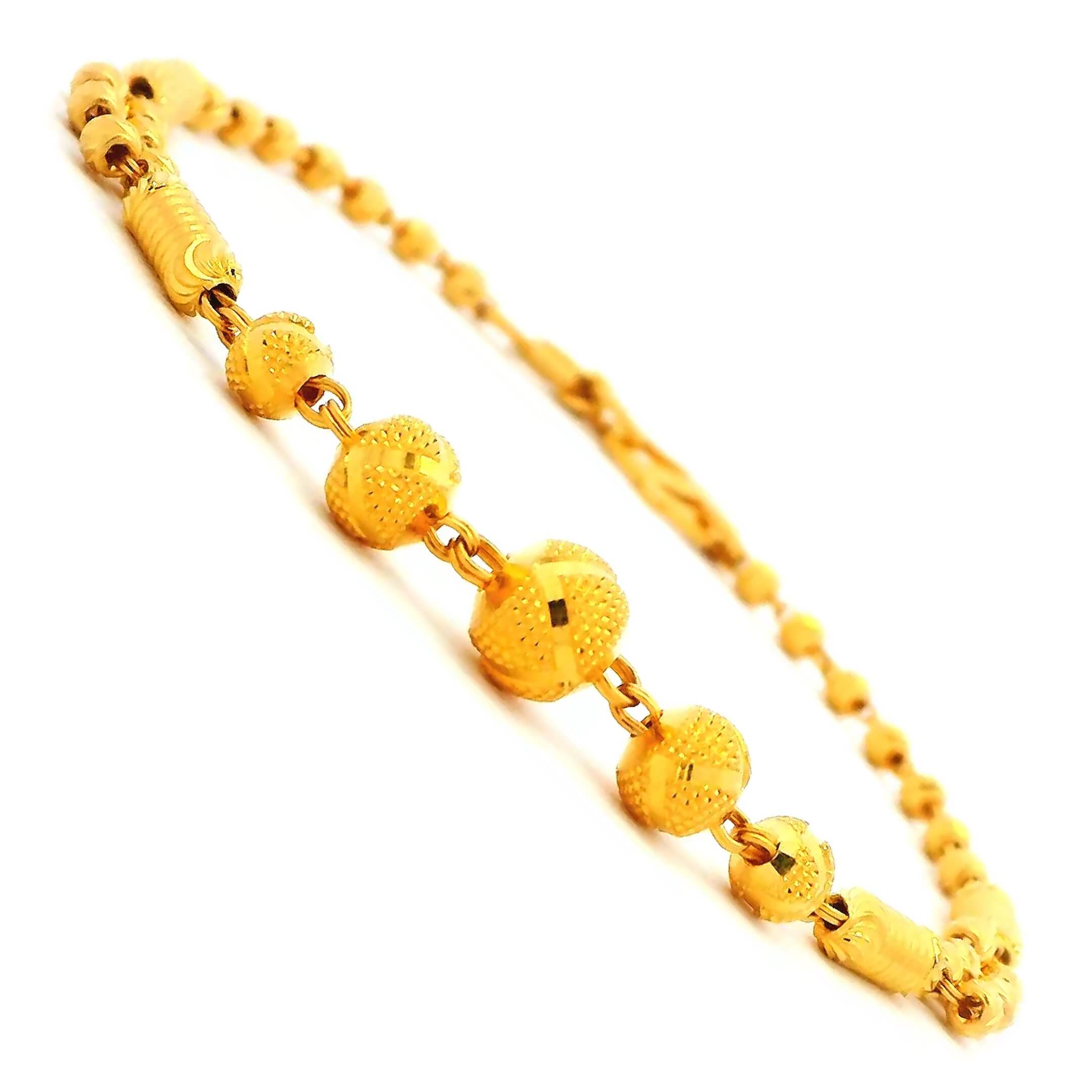Glamorous Glow Gold Bead Bracelet