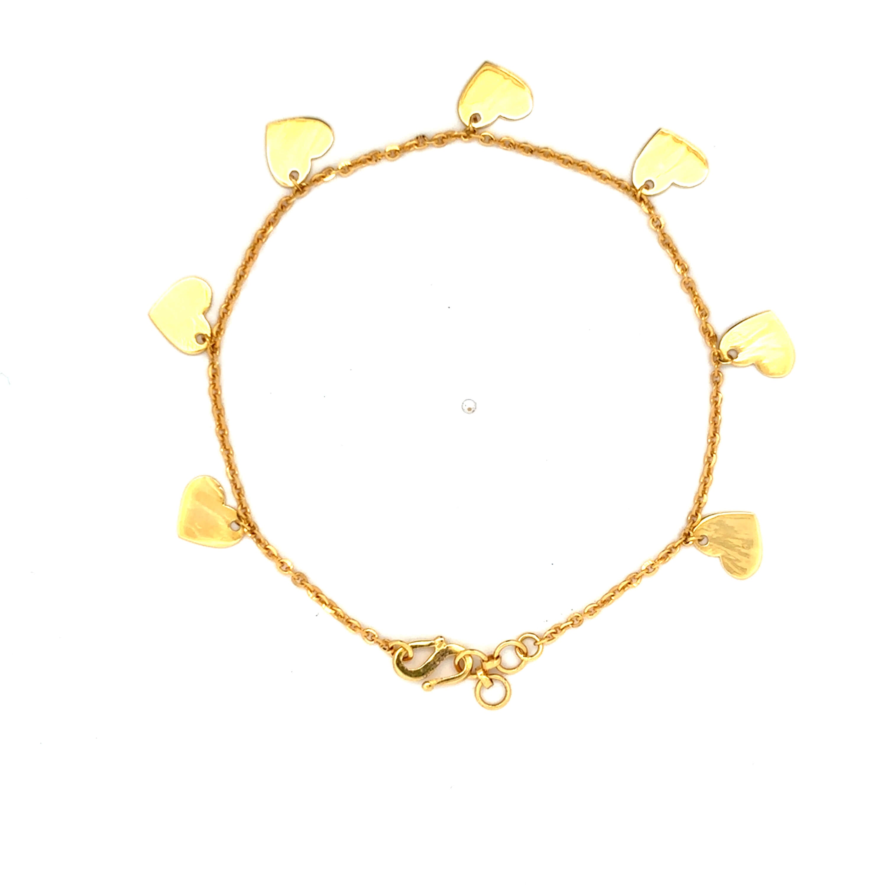 Hearty Glow Gold Bracelet